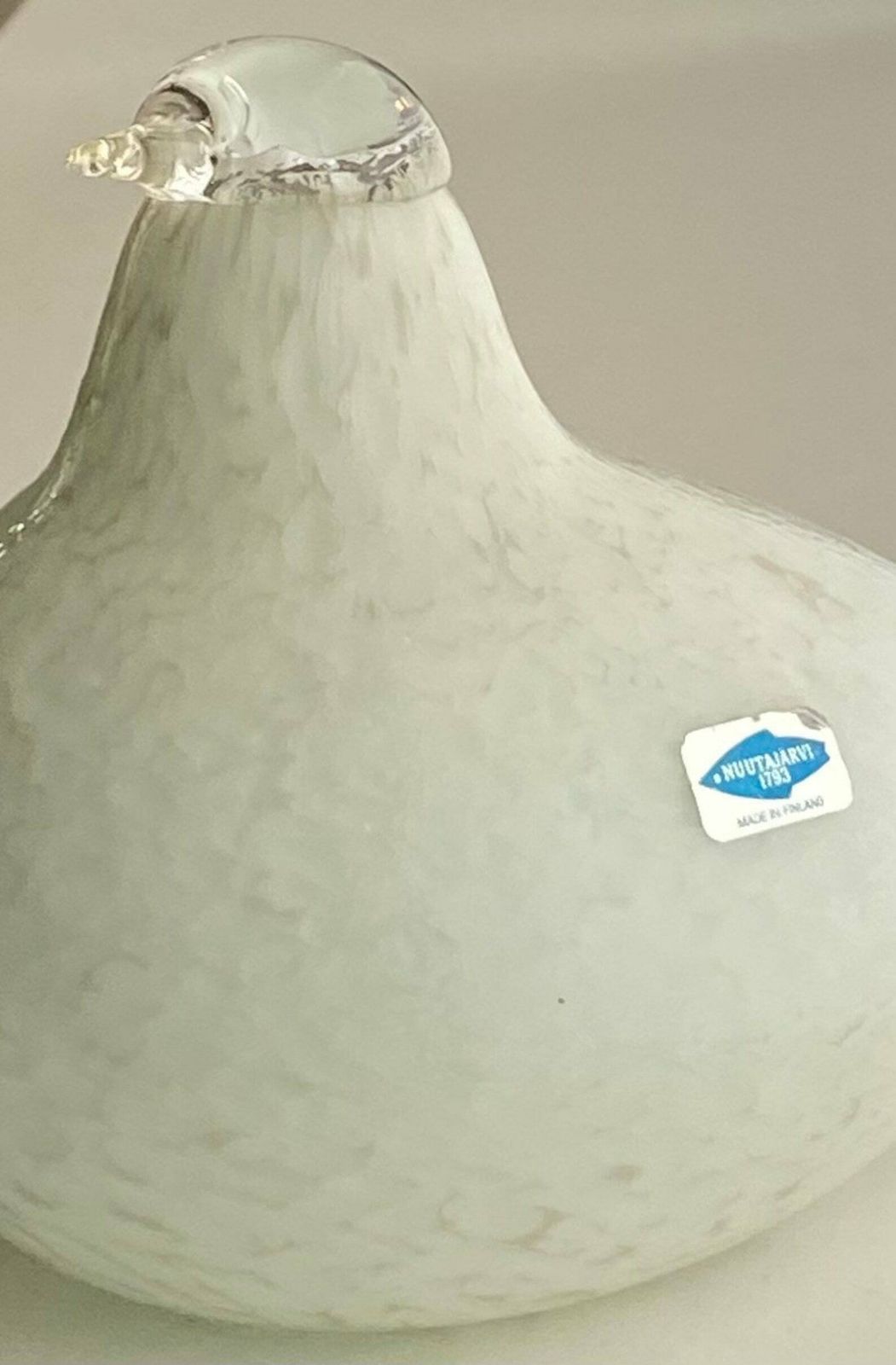 Iittala Birds By Toikka Riekko Willow Grouse White With Beige Spots Clear Head photo furniture