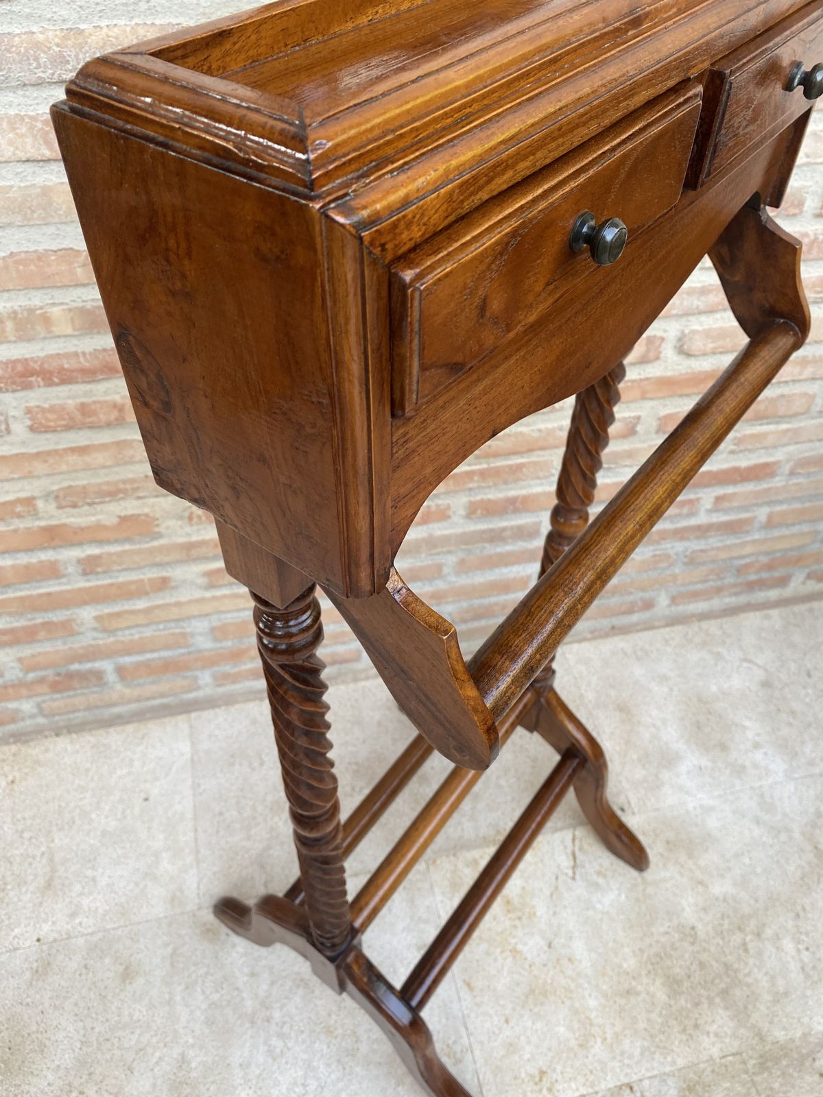 Furniture Mid Century Gentlemen Valet Parking With Two Drawers, 1950s photo