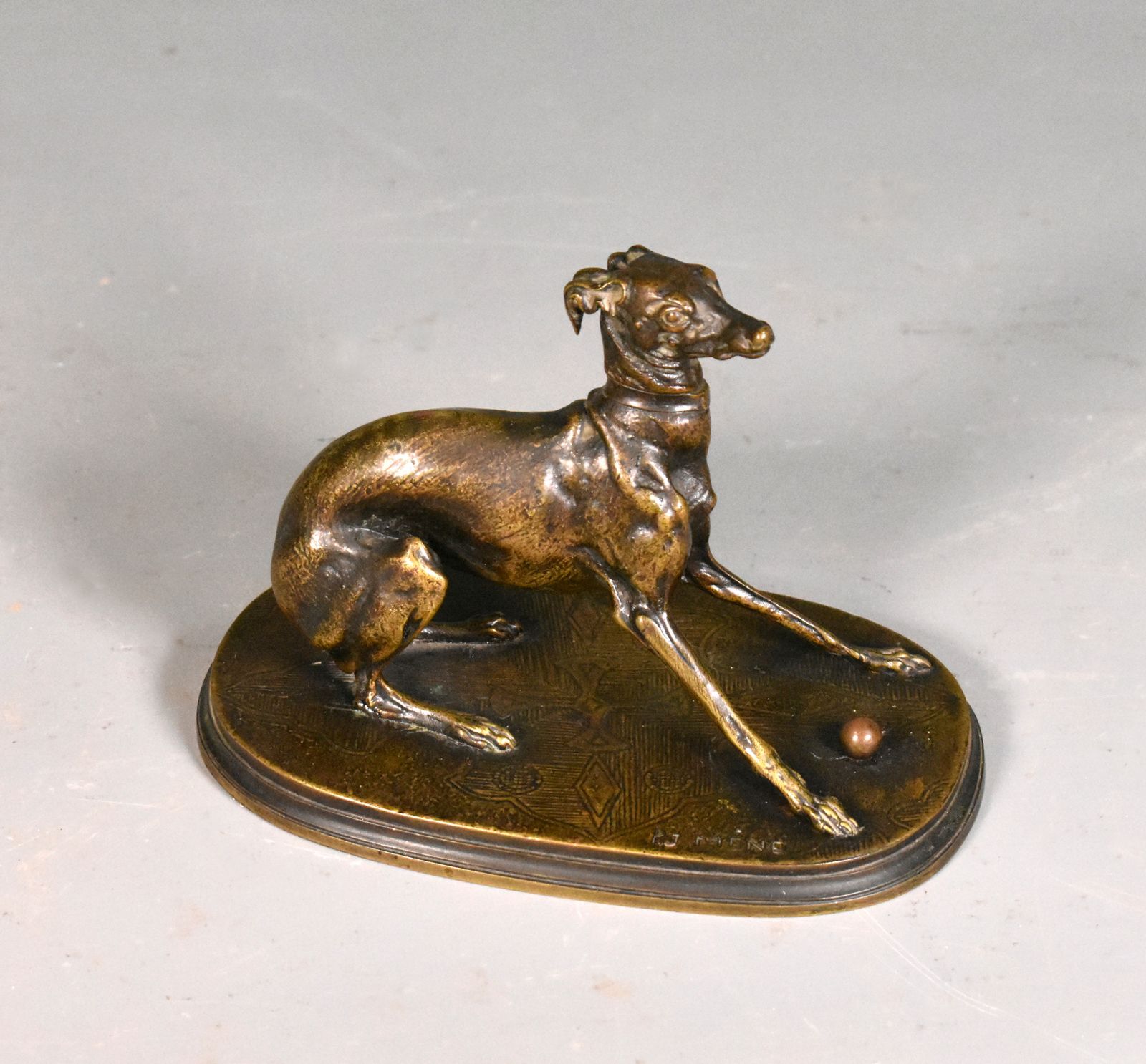 Greyhound With Ball In Bronze By Pierre Jules Mène (1810 1879) photo furniture
