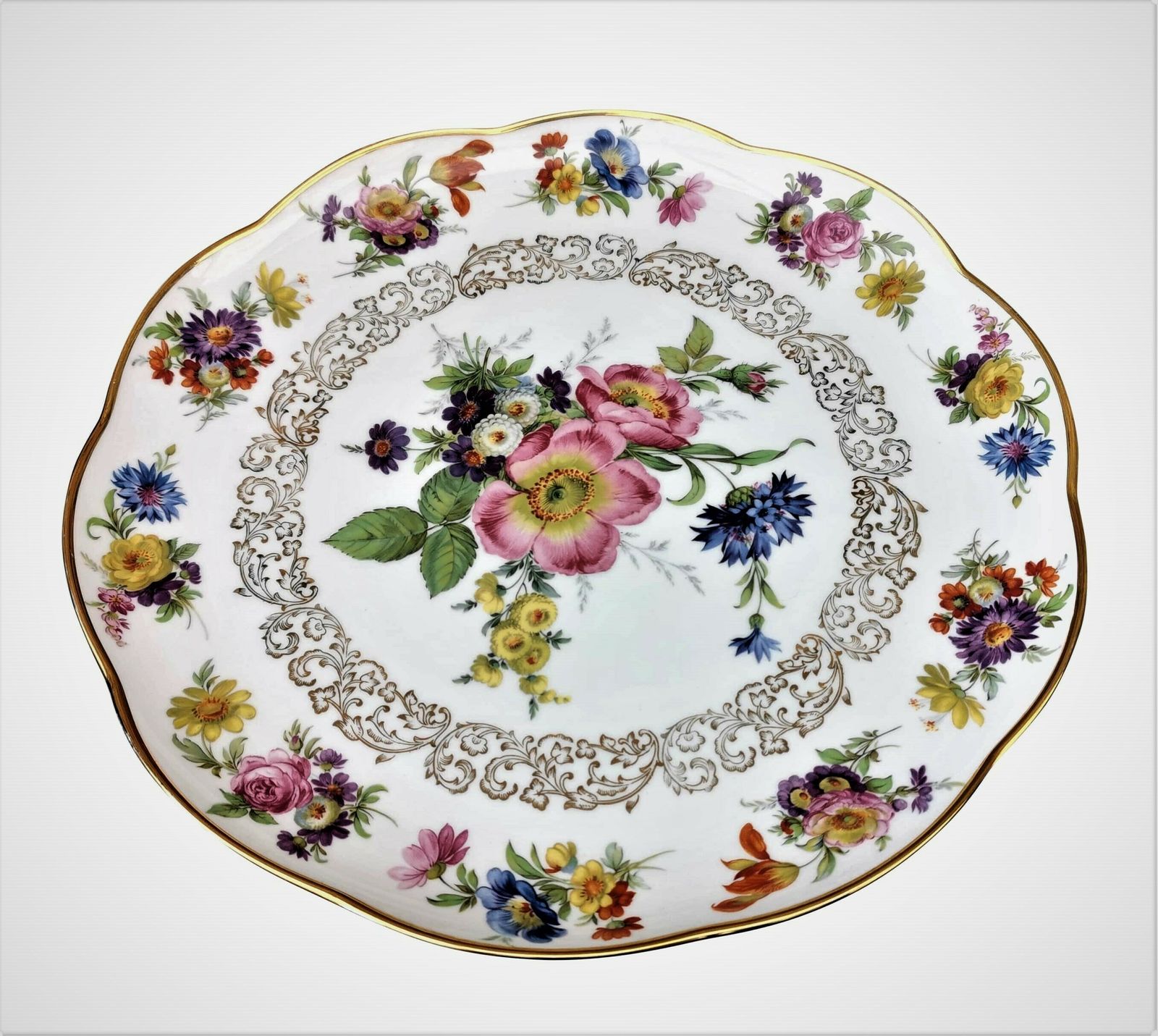 Bayreuth Gloria Hand Painted Vintage Cake Stand