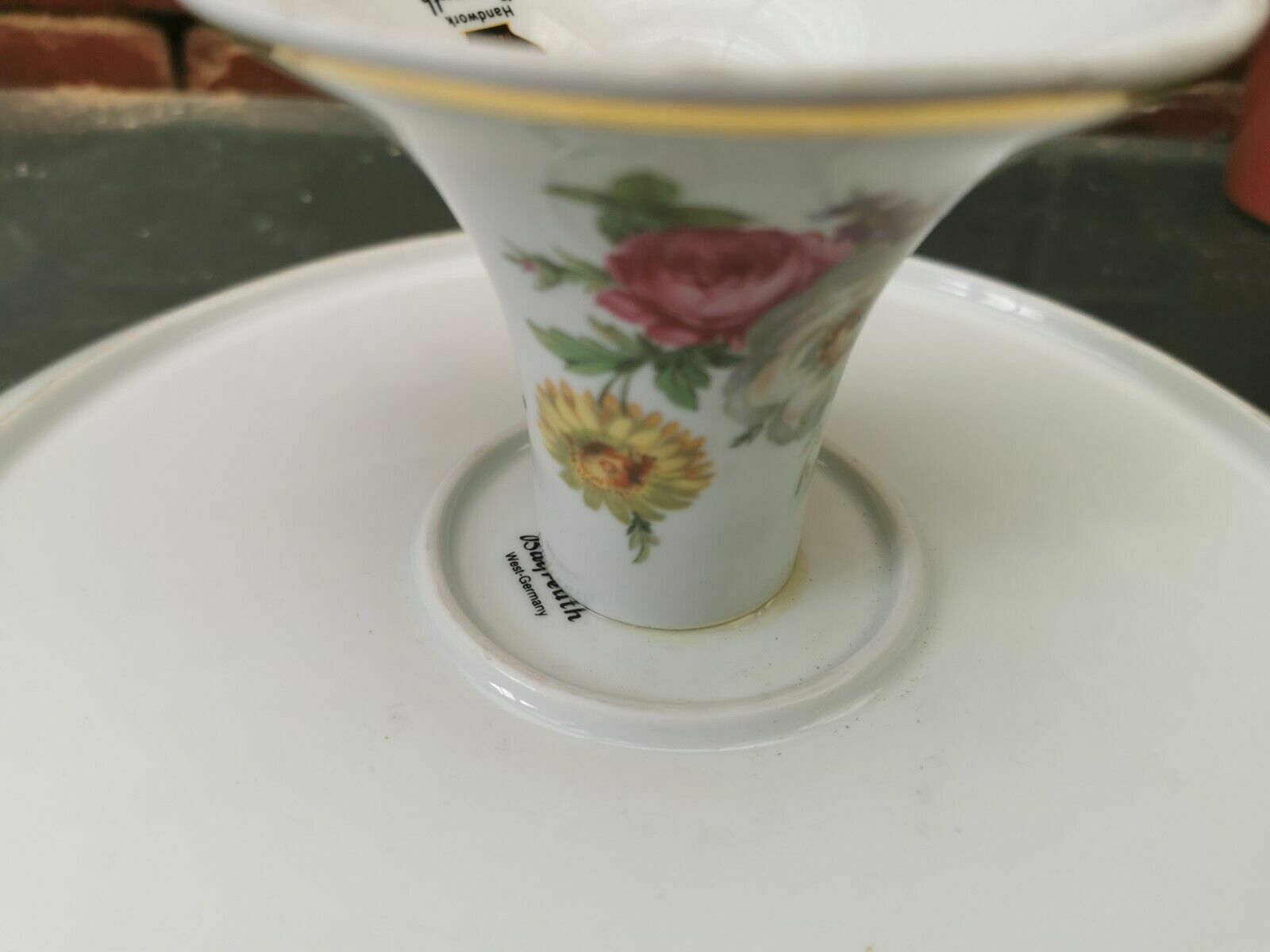 Bayreuth Gloria Hand Painted Vintage Cake Stand photo 60.0