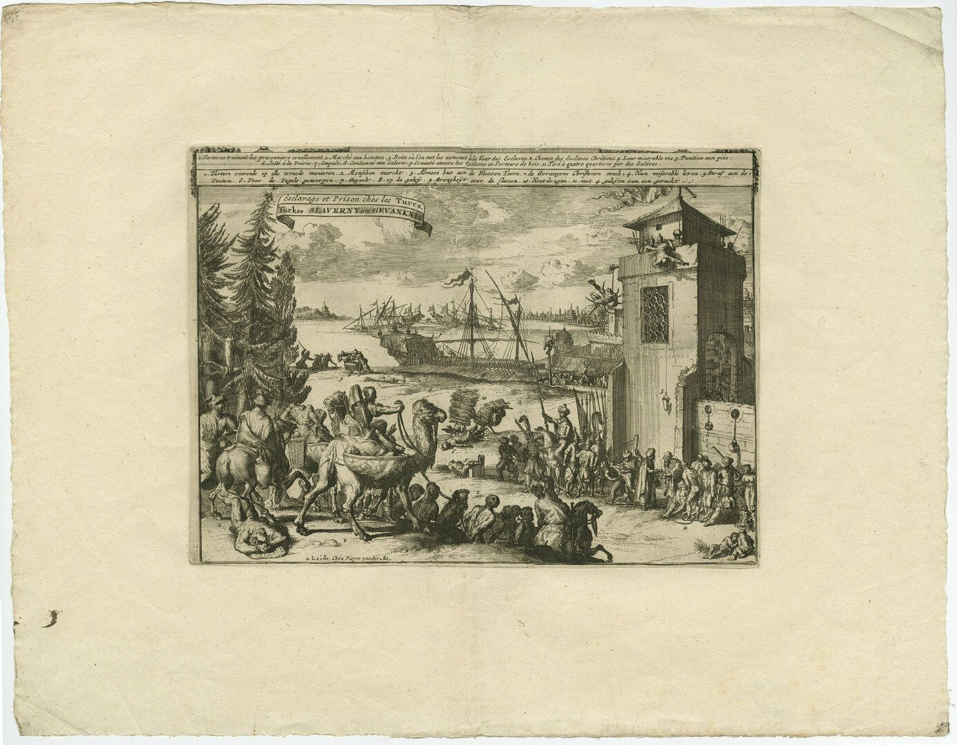Antique Print Of The Treatment Of Slaves And Prisoners By The Turks