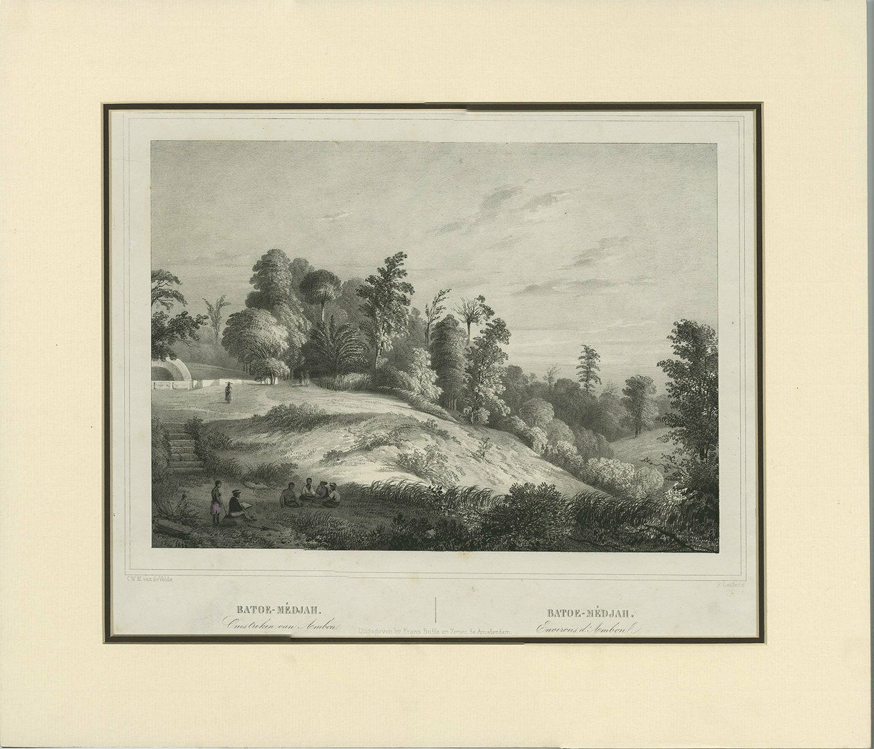 Antique Print Of Batu Meja, Ambon, Indonesia