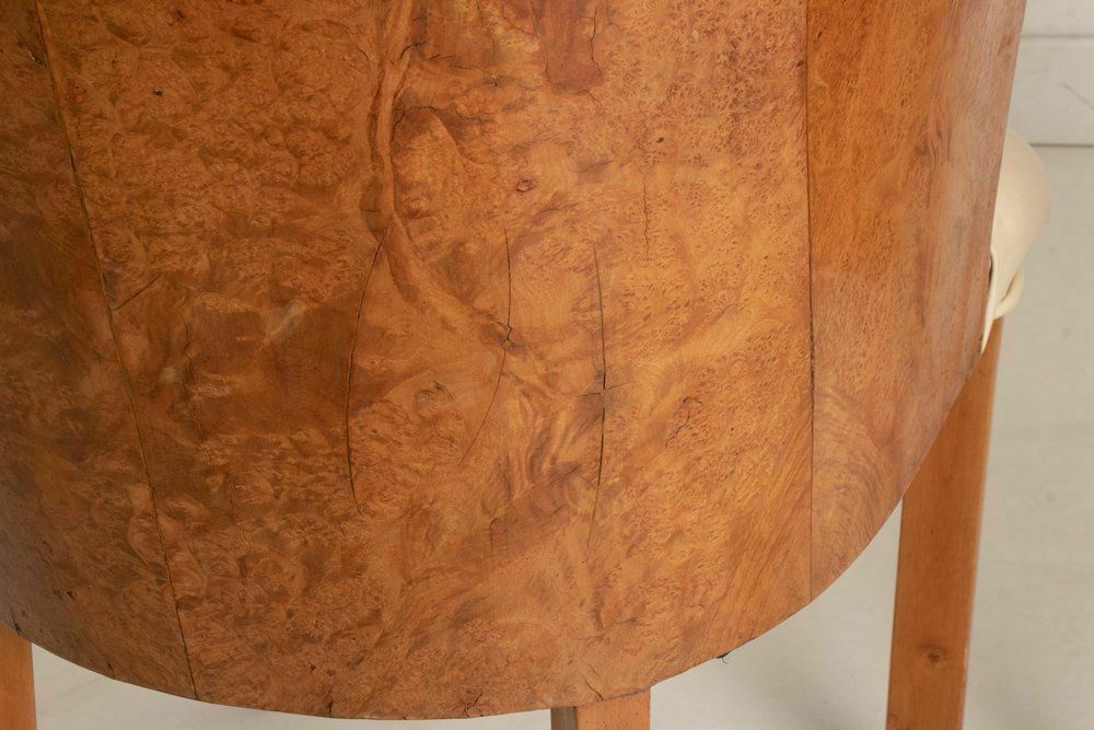 Pair Of British Art Deco Salon Chairs By Hille In Burr Maple C.1930 photo vinterior