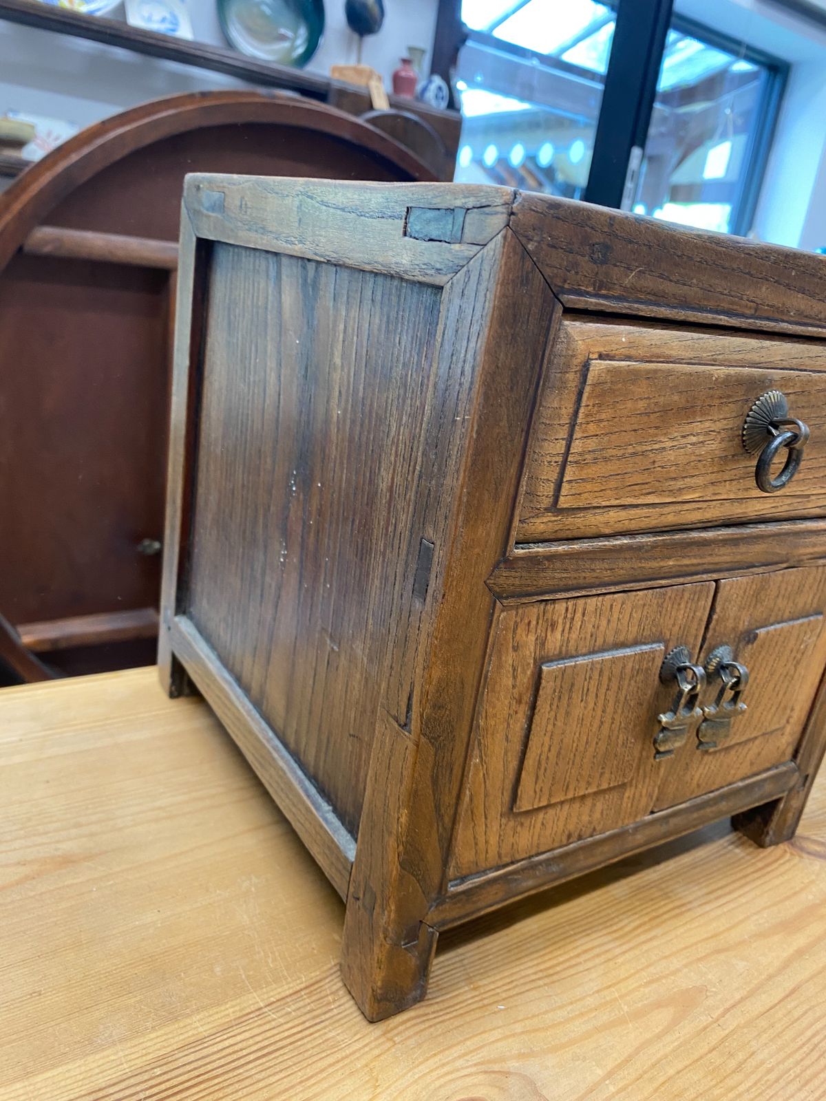 Mid 19th Century Chinese Elm Low Alter Cabinet photo for sale