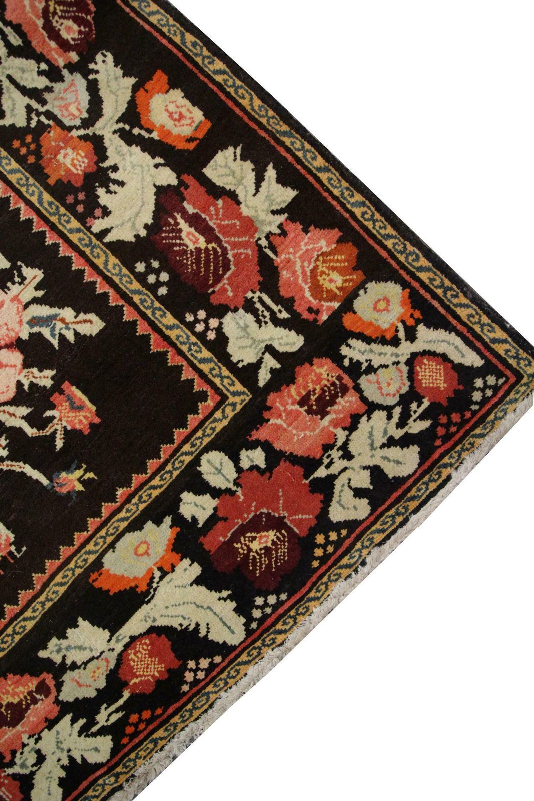 Antique Rug Caucasian Karabagh, Handmade Carpet Oriental Rug, Floral Area Rugs photo for sale