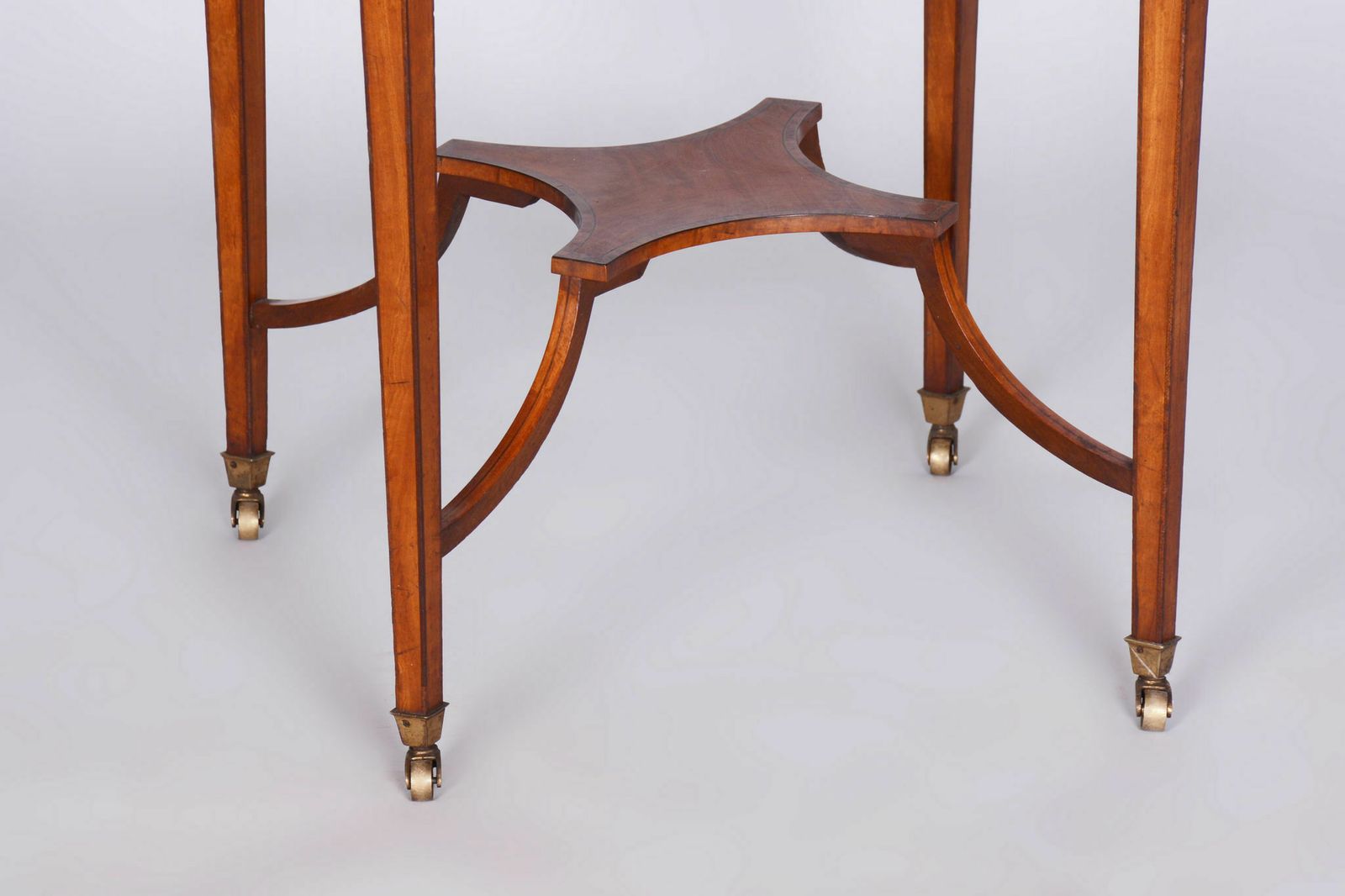 Restored Biedermeier Cherry Tree Round Table, Detailed Marquetry, France, 1850s photo for sale