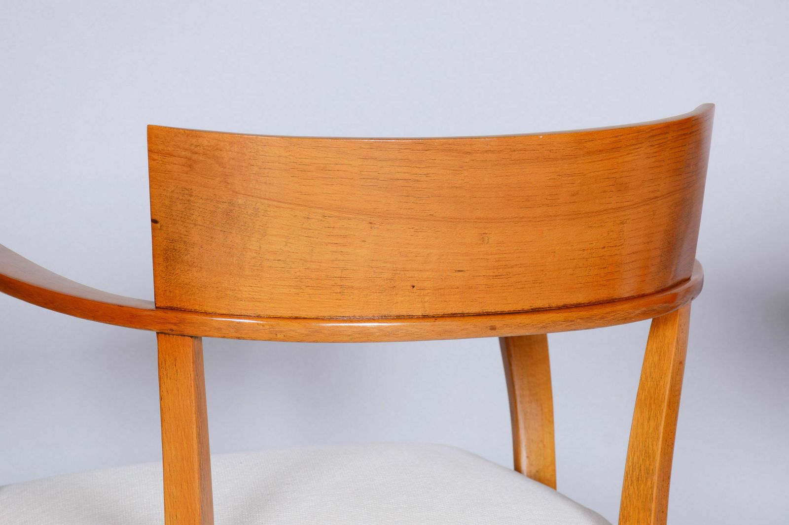 Pair Of White Artdeco Beech Armchairs, Jindrich Halabala, Up Zavody, 1930s photo for sale