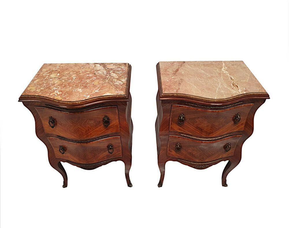 A Very Fine 19th Century Pair Of Large Marble Top Chests photo furniture