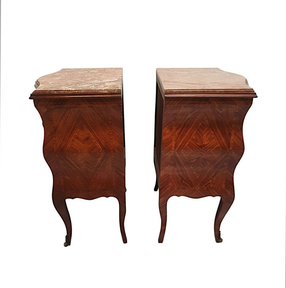 A Very Fine 19th Century Pair Of Large Marble Top Chests photo Furniture