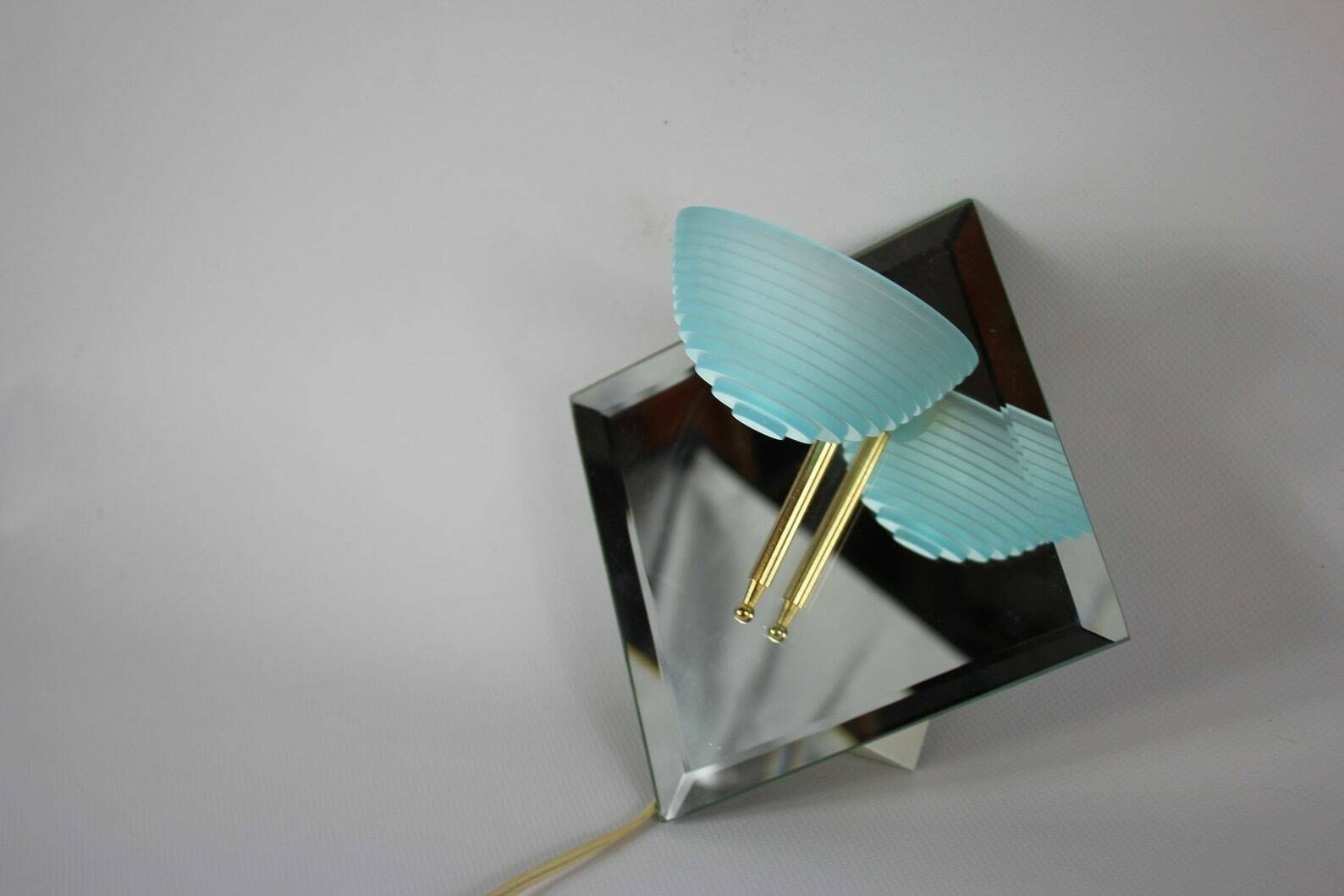 Messing & Spiegel   Herda   Hollywood Regency Stijl Lamp photo Verlichting