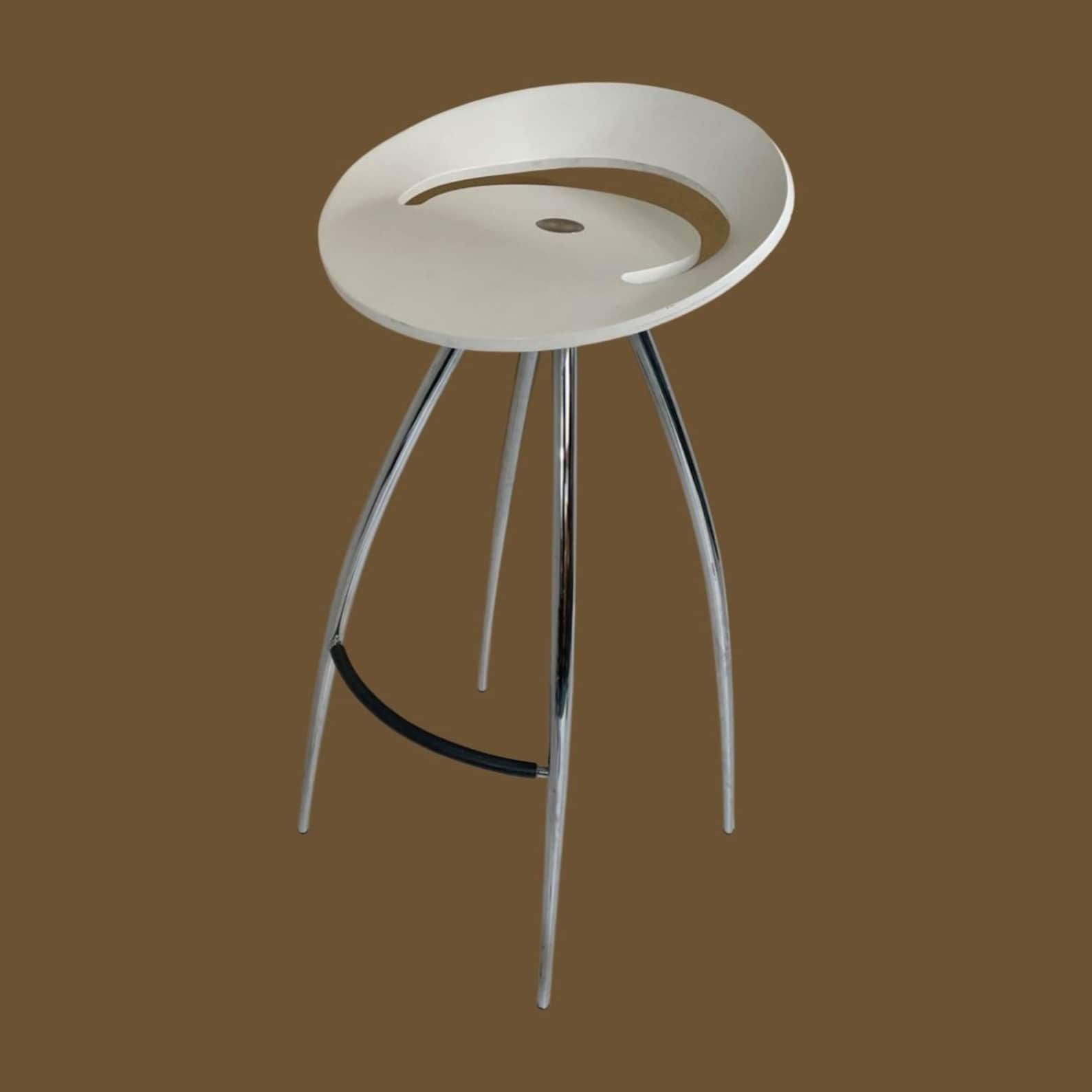 Sigurdur Thorsteinsson   Design Group Italia   Magis   Barstool Model ‘Lyra’   White Seat (No Grain)