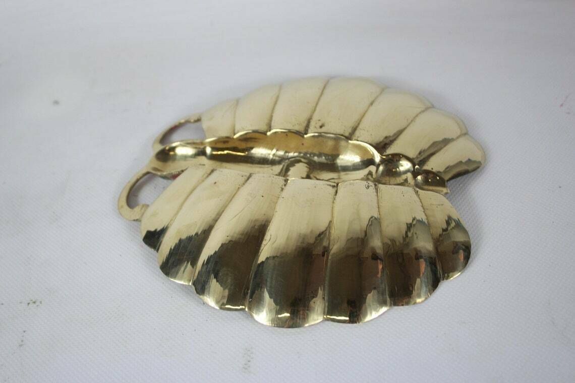 Enameld Brass Ashtray In The Shape Of A Butterfly   Ca. 1960   As New photo vinterior