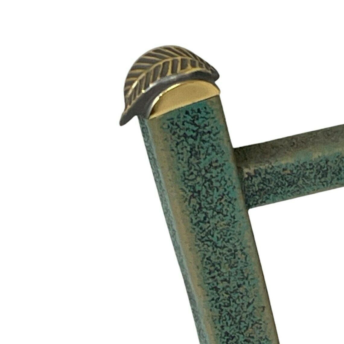 Pierre Vandel Paris Hallway Mirror Green Metal Frame With Brass Accents photo furniture