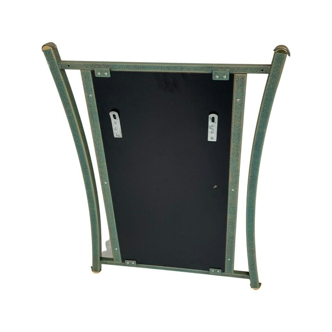 Pierre Vandel Paris Hallway Mirror Green Metal Frame With Brass Accents photo Home Decor