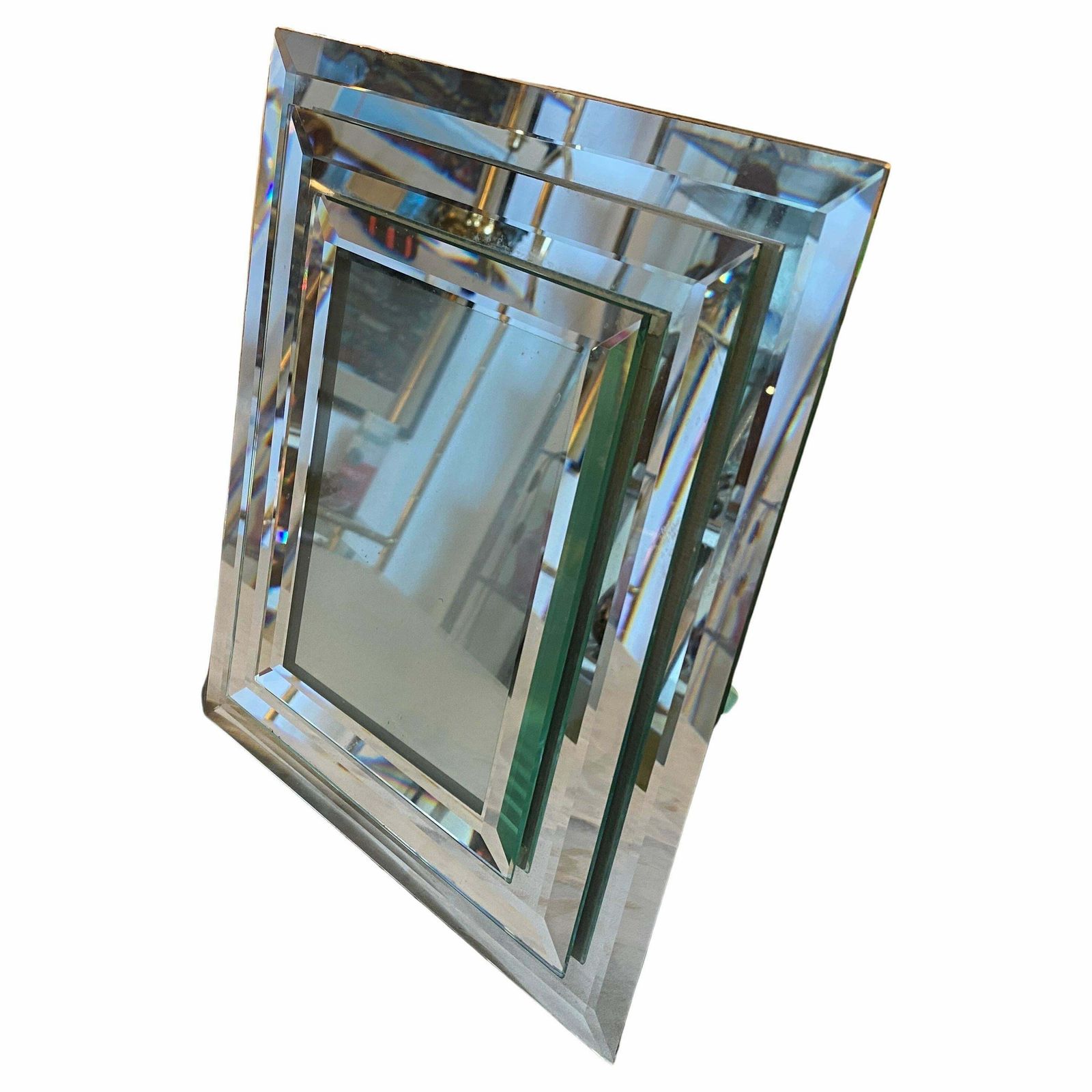 1950s Mid Century Modern Mirrored Glass Picture Frame By Fontana Arte photo furniture