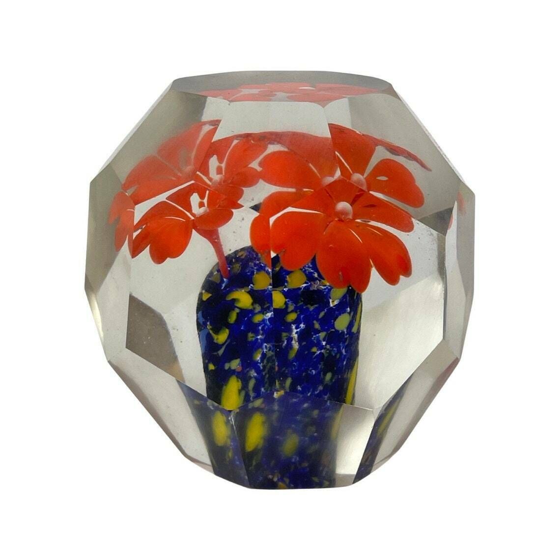 Handmade   Facet Cut   Presse Papier / Paperweight  Floral Decor photo furniture