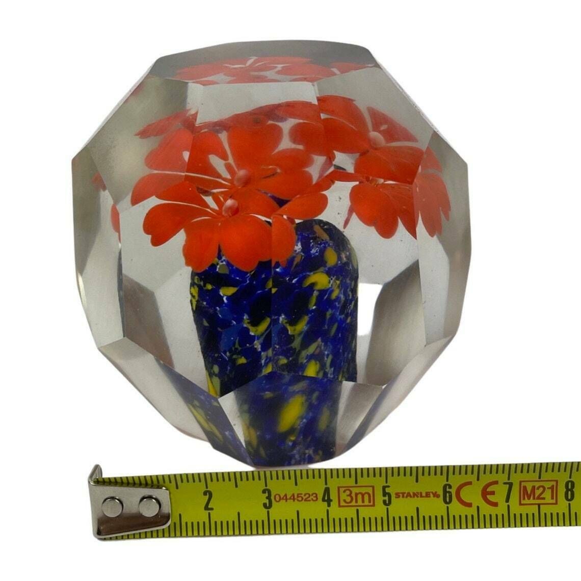 Handmade   Facet Cut   Presse Papier / Paperweight  Floral Decor photo vinterior