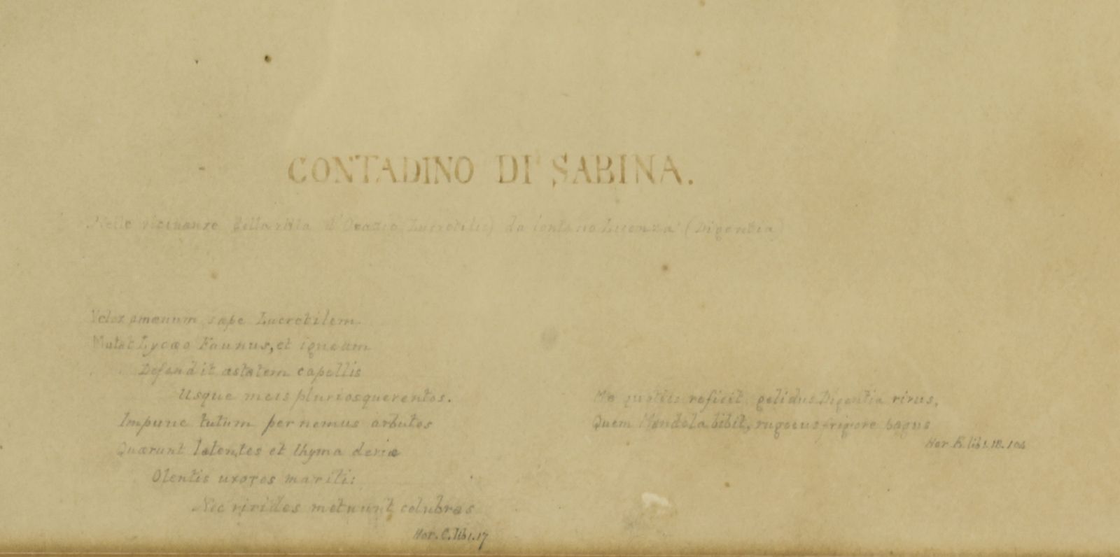 photo vinterior Antique Italian Water Colour Titled "Contadino Di Sabina" 19th C