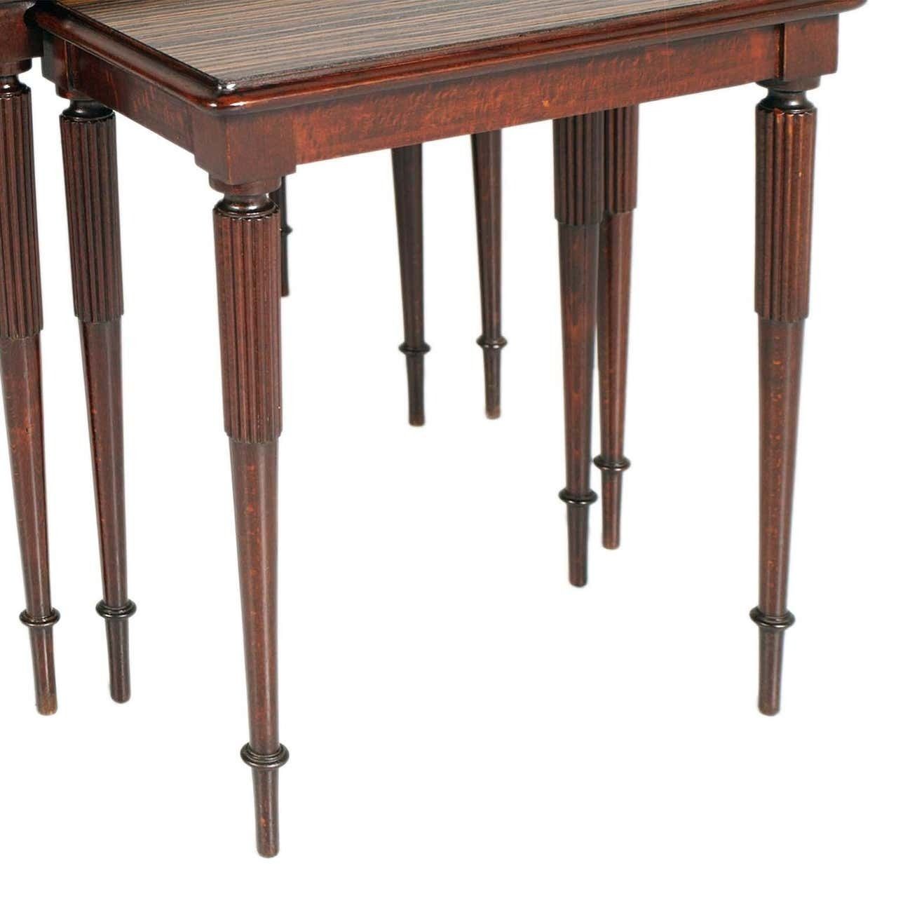 1950s Coffee Nest Tables In Macassar By Permanente Mobili Paolo Buffa Attributed photo vinterior
