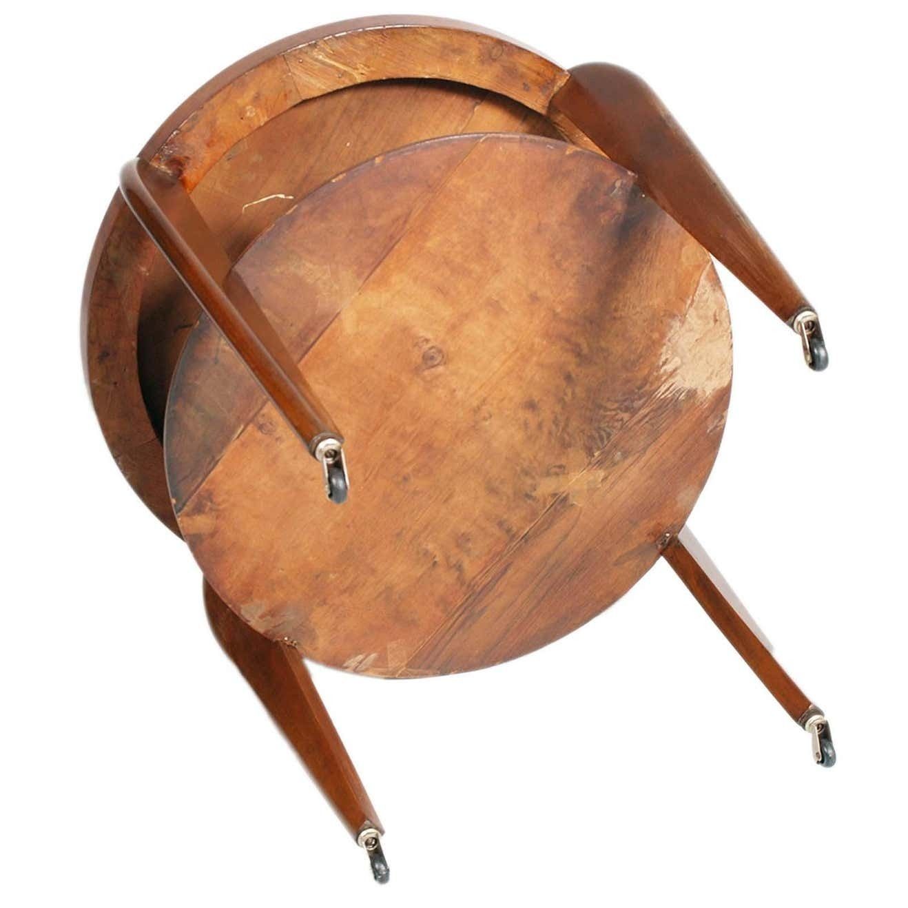 Mid Century Bar Cart Two Tiered Round Coffee Table By Paolo Buffa Per Brugnoli photo vinterior