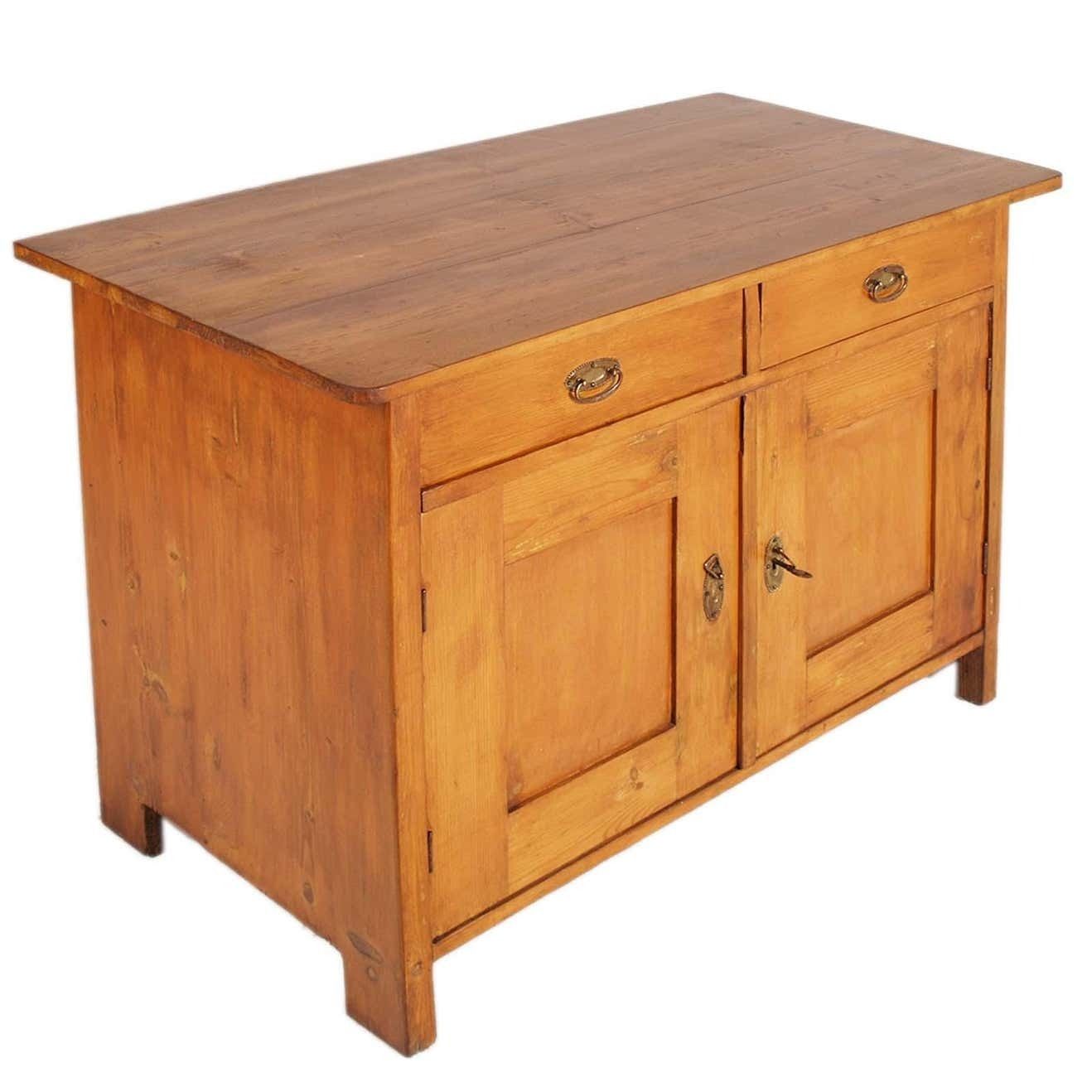 Tyrolean Late 18th Century Credenza Sideboard Massive Chestnut Wood Wax Polished photo furniture