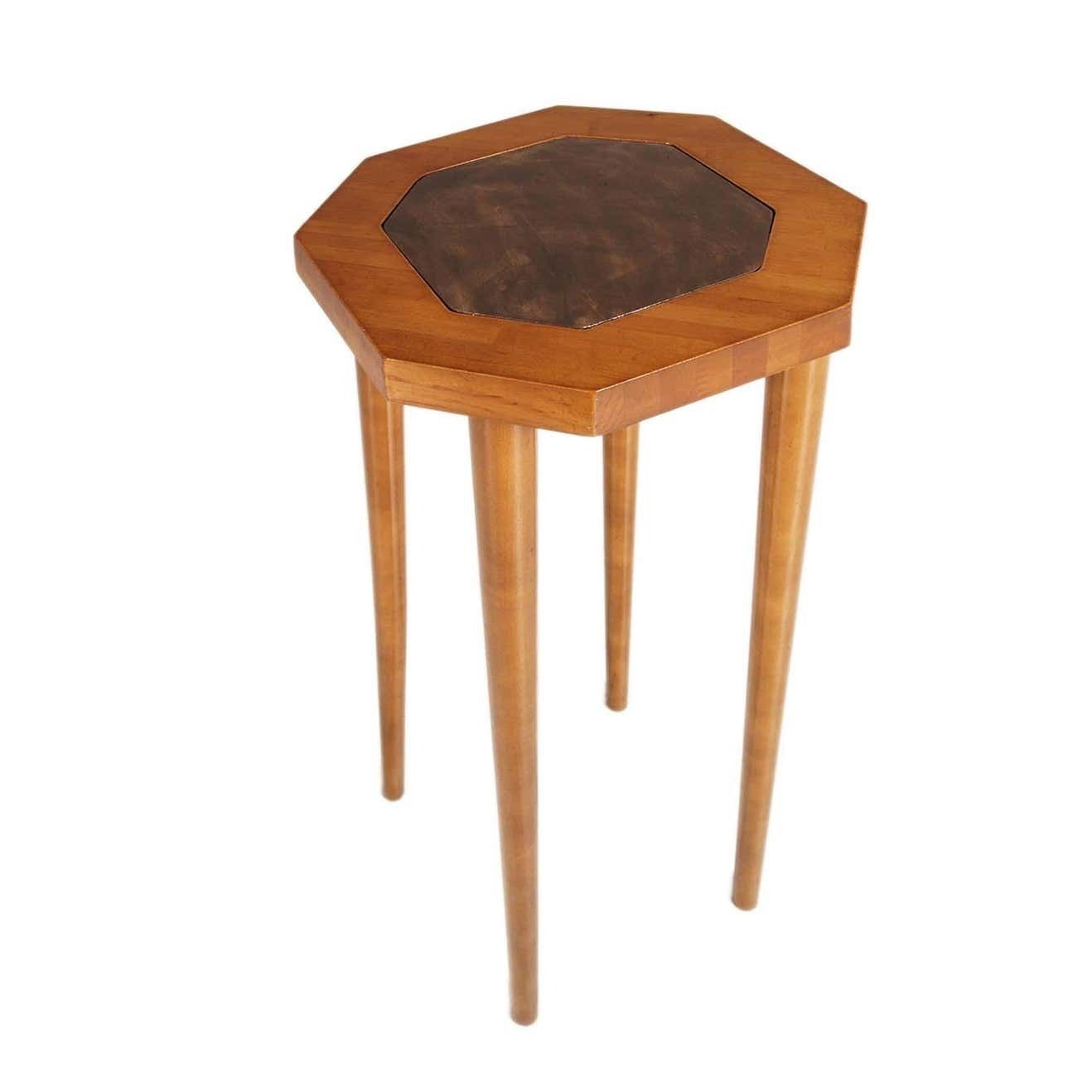 Mid Century Pedestal Column In Beech, Art Deco, By Palazzi Dell'arte Cantù photo furniture