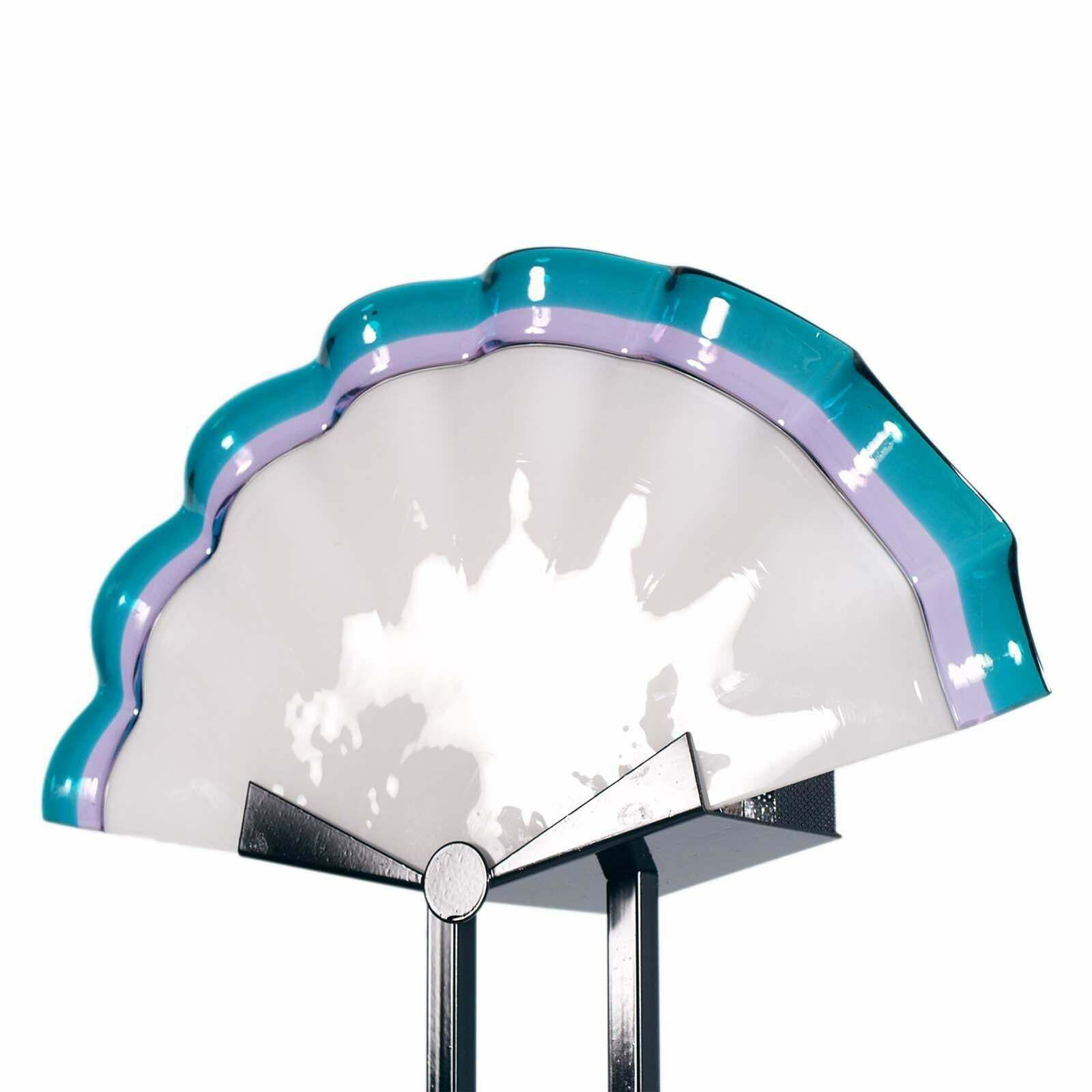 Mid Century Floor Lamp Art Decò Style By Av Mazzega Laquered Steel Murano Glass photo Lighting