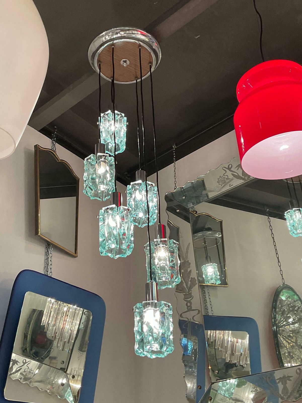 Zero Quattro Chandelier 6 Lights  1960 photo Lighting