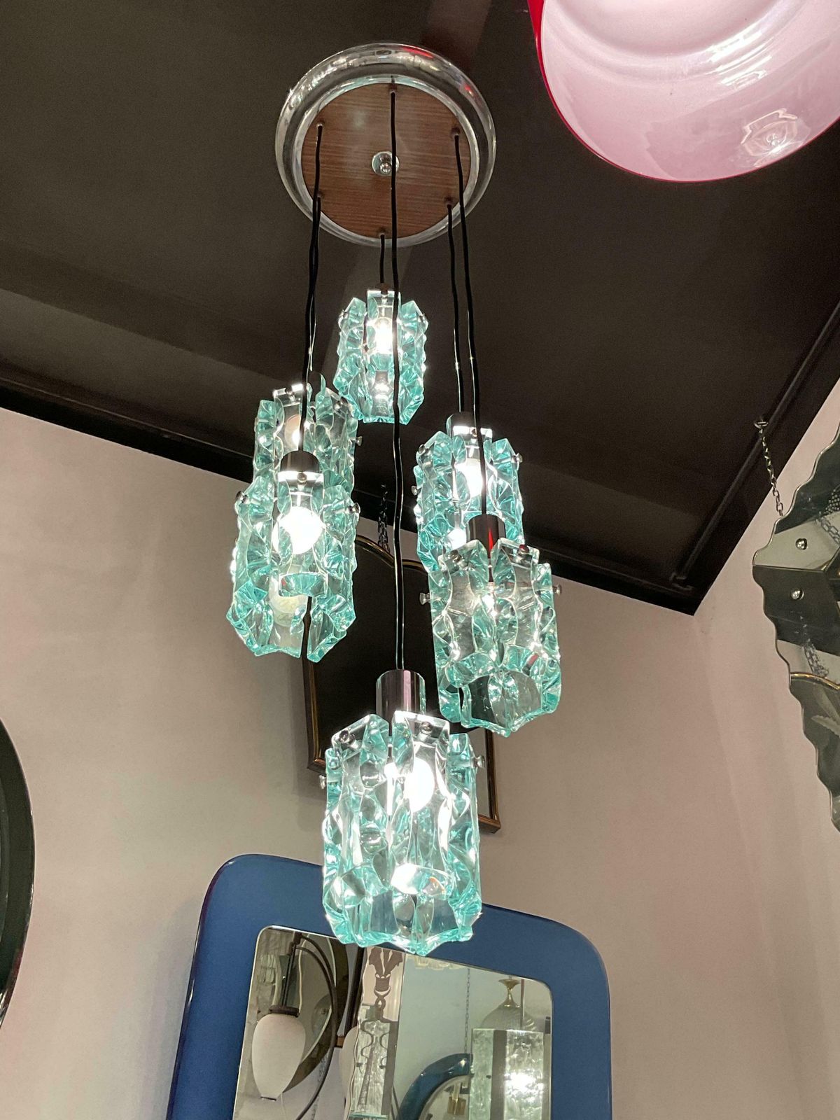 Zero Quattro Chandelier 6 Lights  1960 photo vinterior