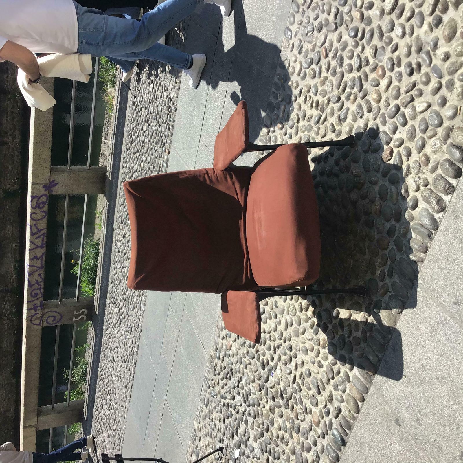 photo furniture Arflex  Roberto Menghi  Armchair Iron Fabric Padding 1950 Italy
