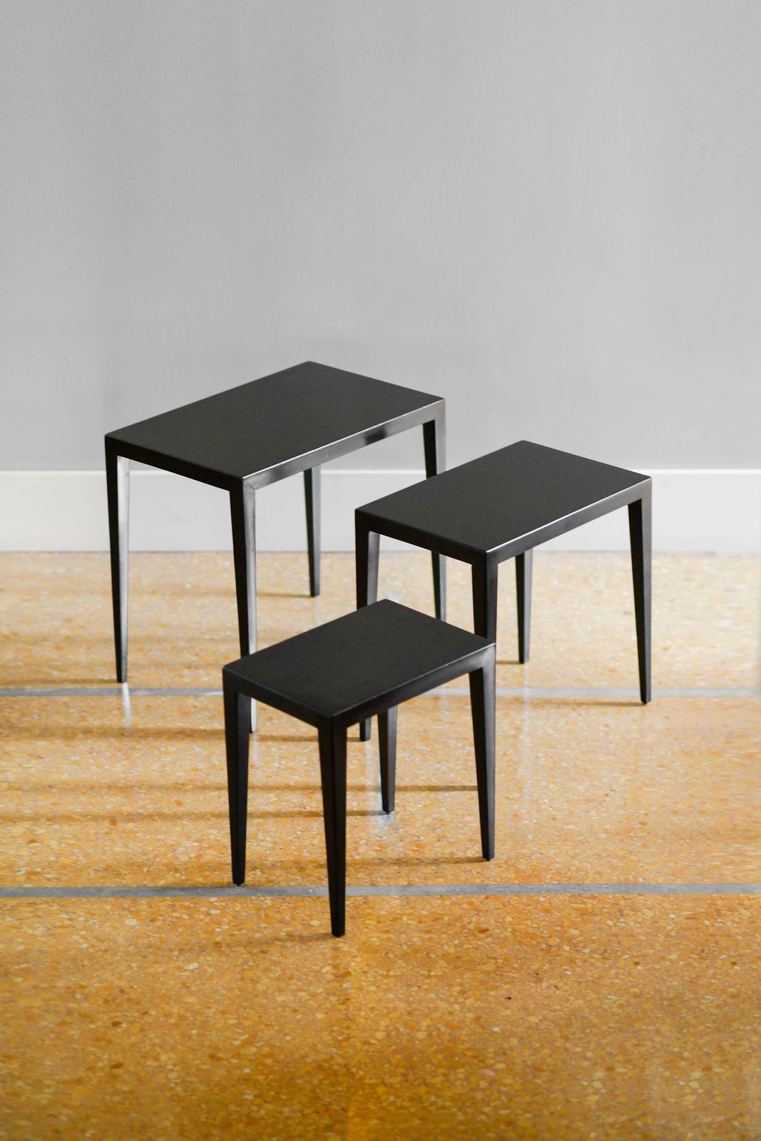 Set Of Three Midcentury Side Tables By Illums Bolighus Kobenhavn Made In Wood photo furniture