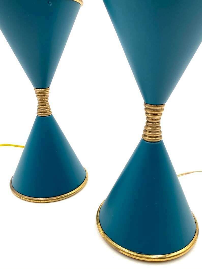 Angelo Lelii, Two 'Clessidra' Table Lamps, Arredoluce, Milan Italy, 1960 photo 1728.0