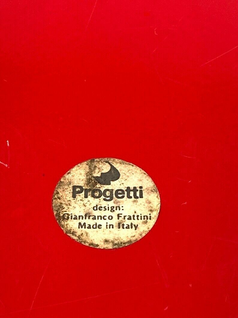 Gianfranco Frattini, Red Centerpiece / Tray, Progetti Italy, 1970s photo for sale