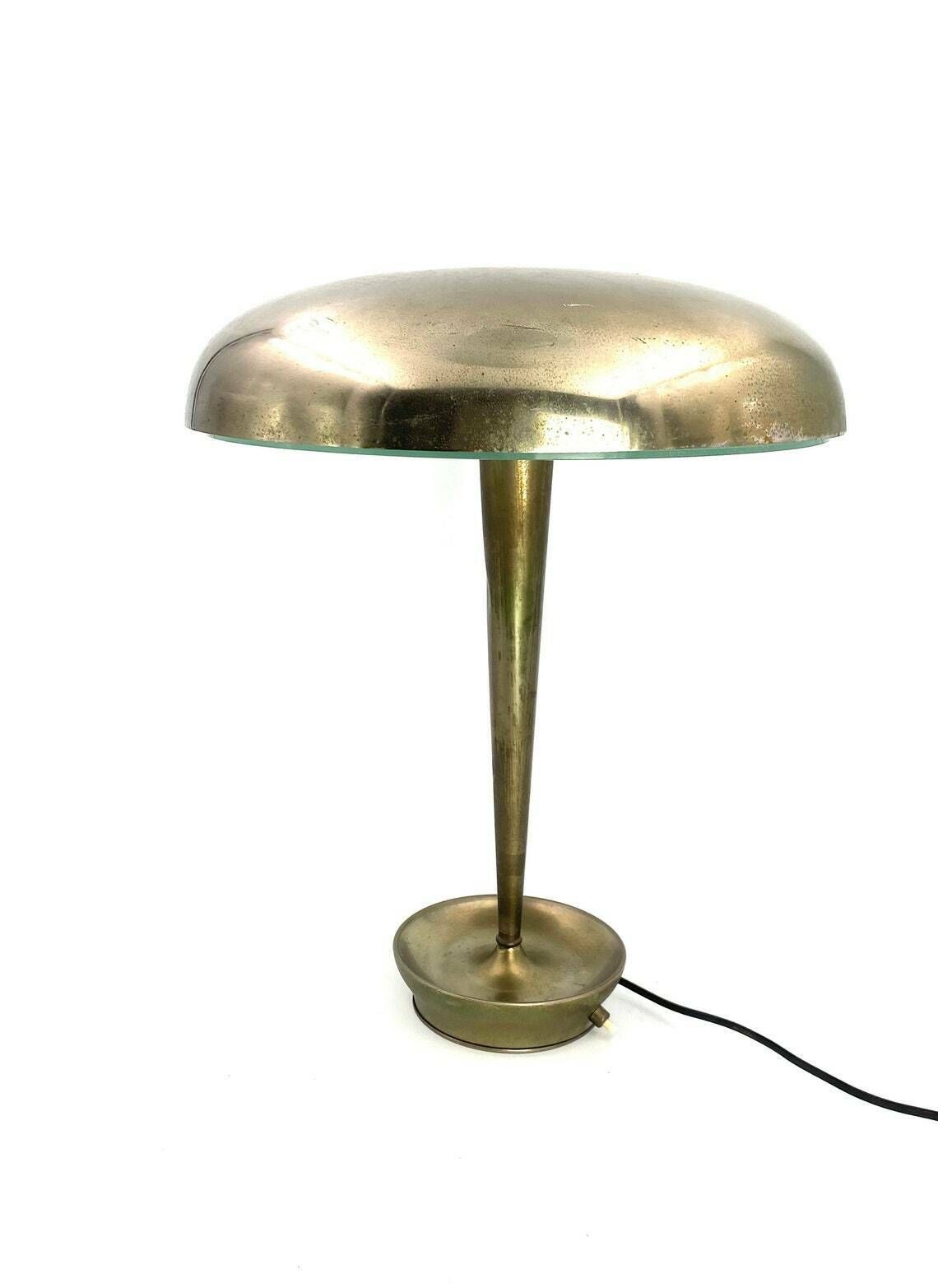 Rare Executive Desk / Table Lamp Mod. D 4639, Stilnovo, Milan Italy, Circa 1950s photo vintage