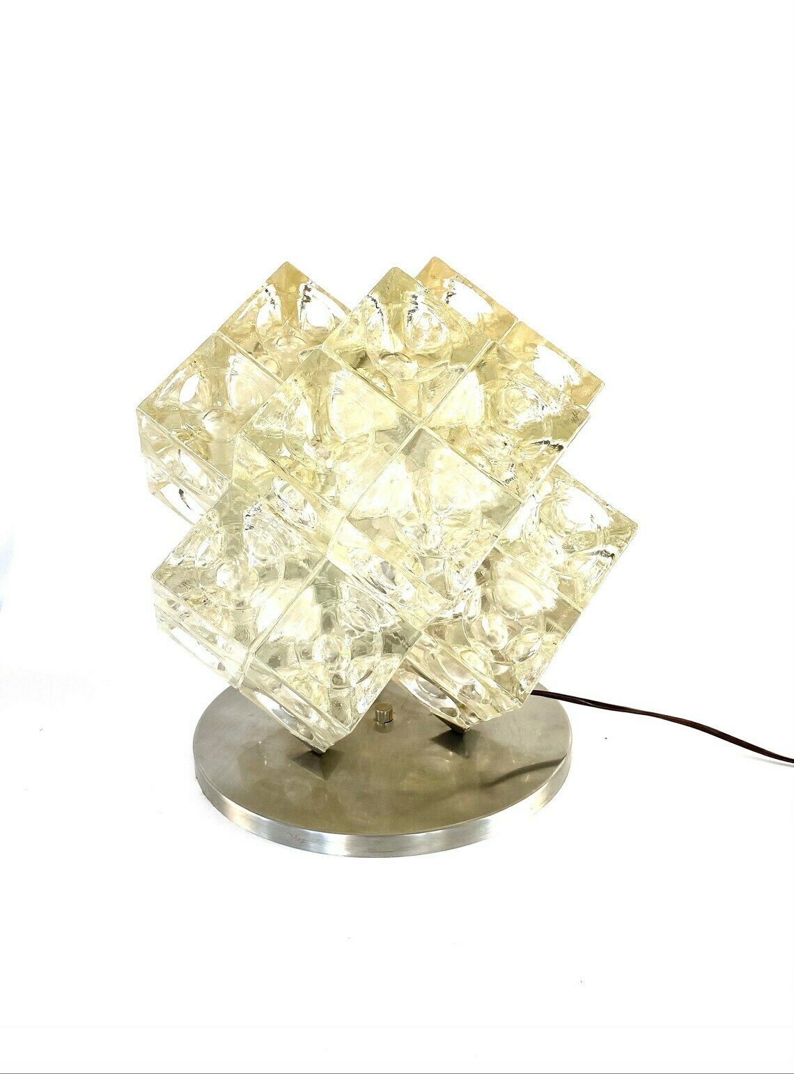 Albano Poli, "Eclisse" Modernist Sculptural Table Lamp, Poliarte Italy, 1968 photo Lighting