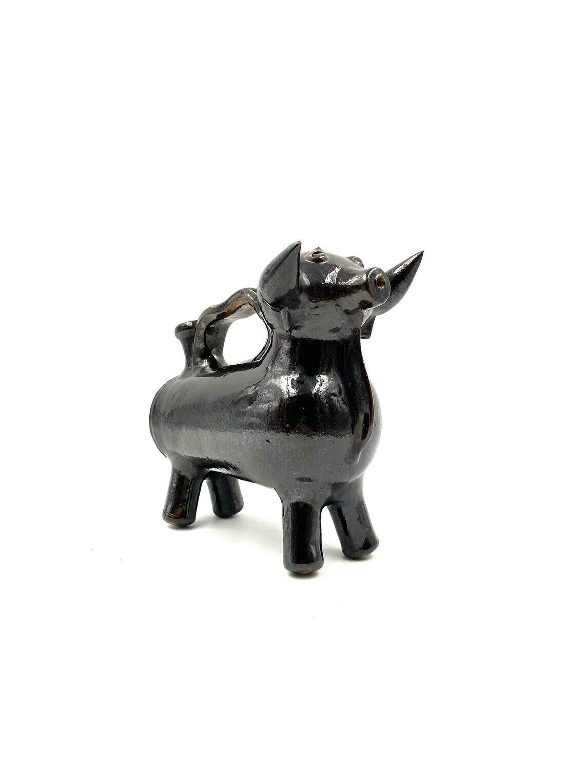 Ancient Mediterranean Style Bull Shaped Jug Sculpture, France 1970s photo buy