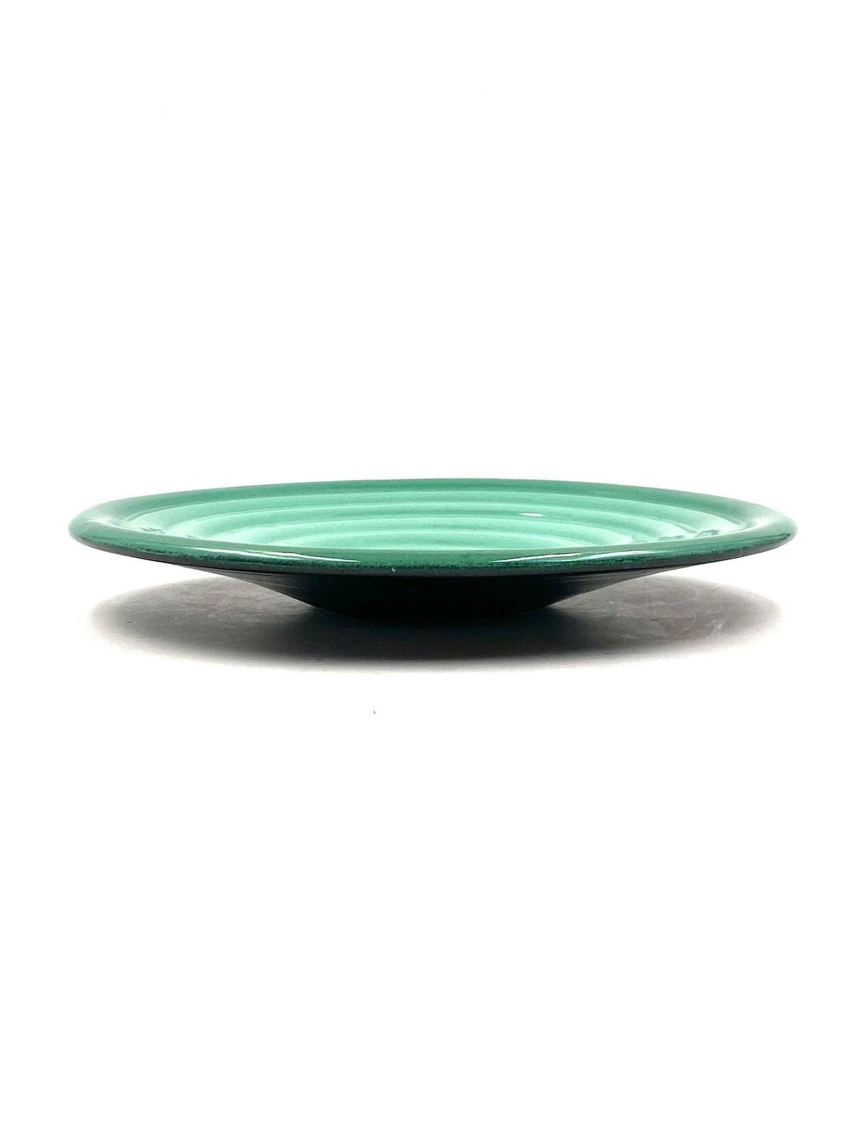 Midcentury Green Ceramic Plate / Centerpiece, Giuseppe Mazzotti, Albisola, Italy 1960s photo Home Decor