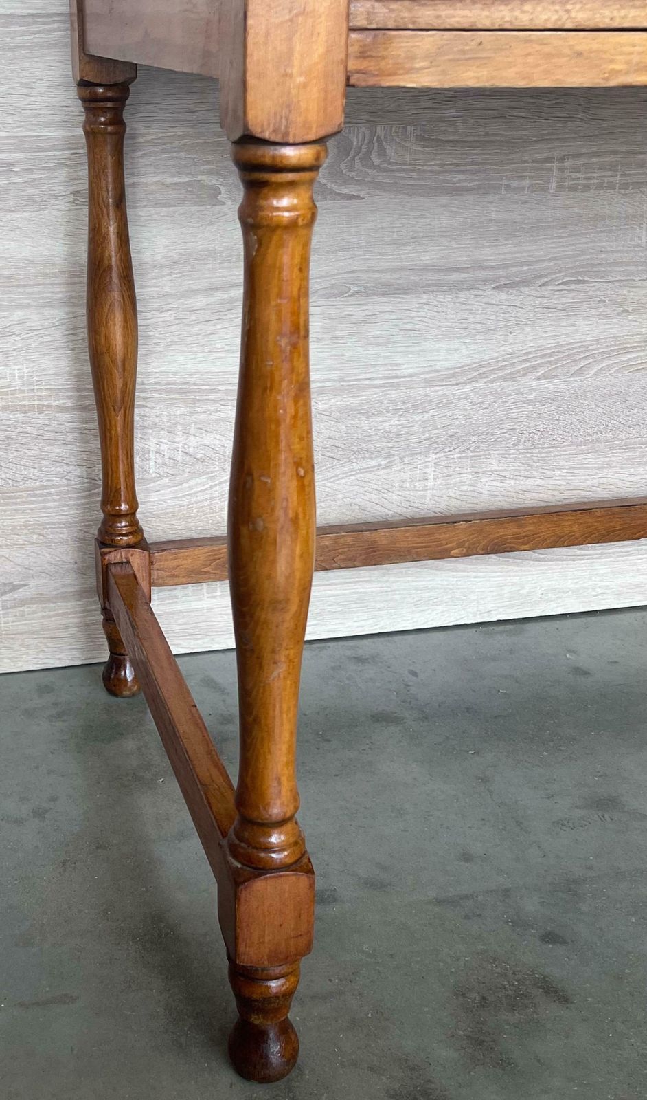 photo furniture Pair Of Early 20th Spanish Mobila Country Farm Desk With Two Drawers
