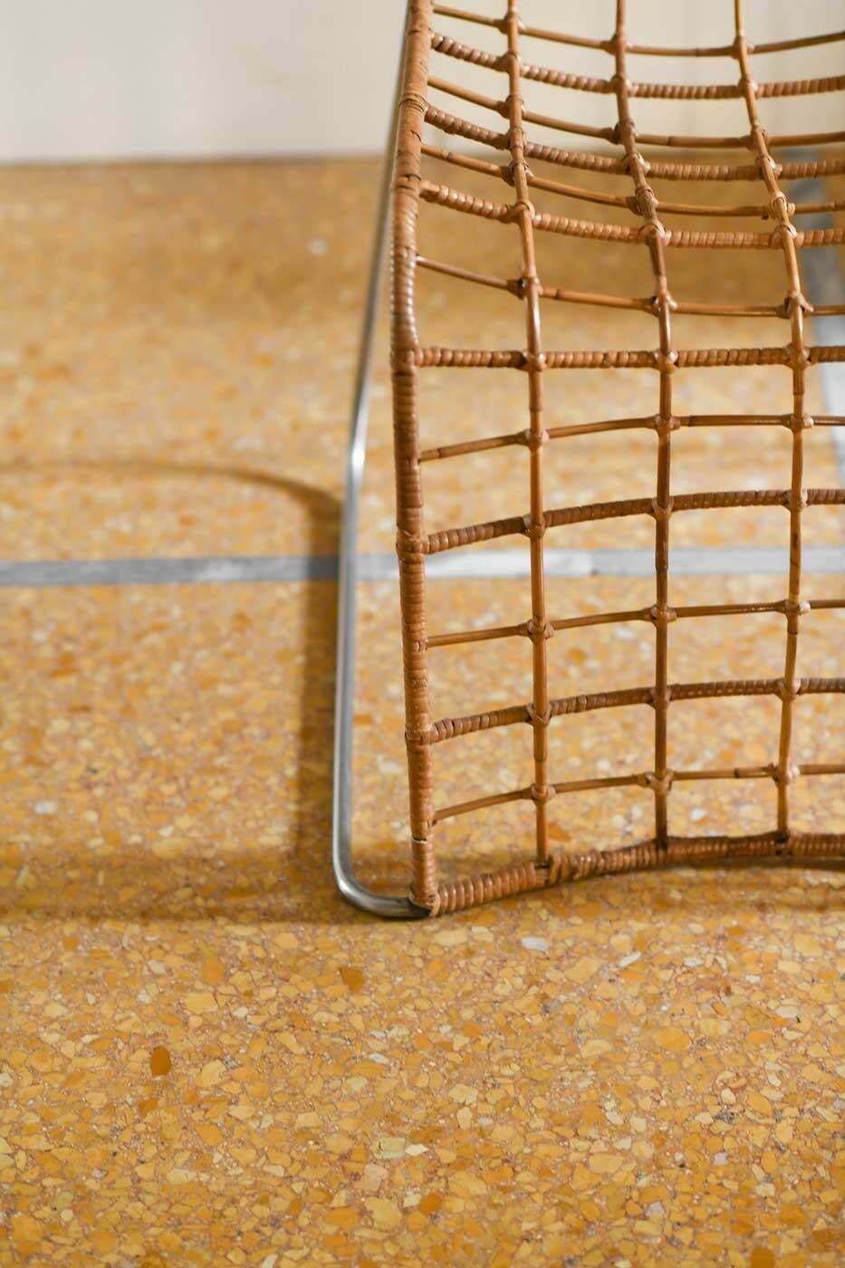 Pair Of Rattan Chairs With Metal Structure 1980 photo vinterior