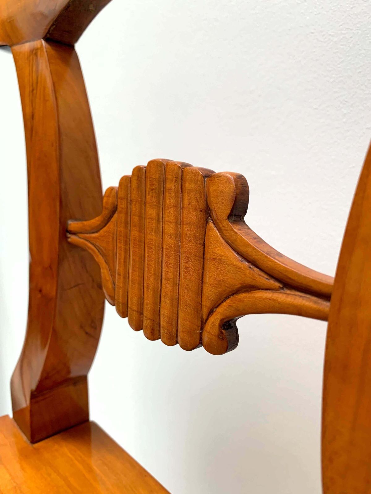 Set Of Six Biedermeier Board Chairs, Cherry Wood And Mesh, Vienna, Circa 1830 photo buy