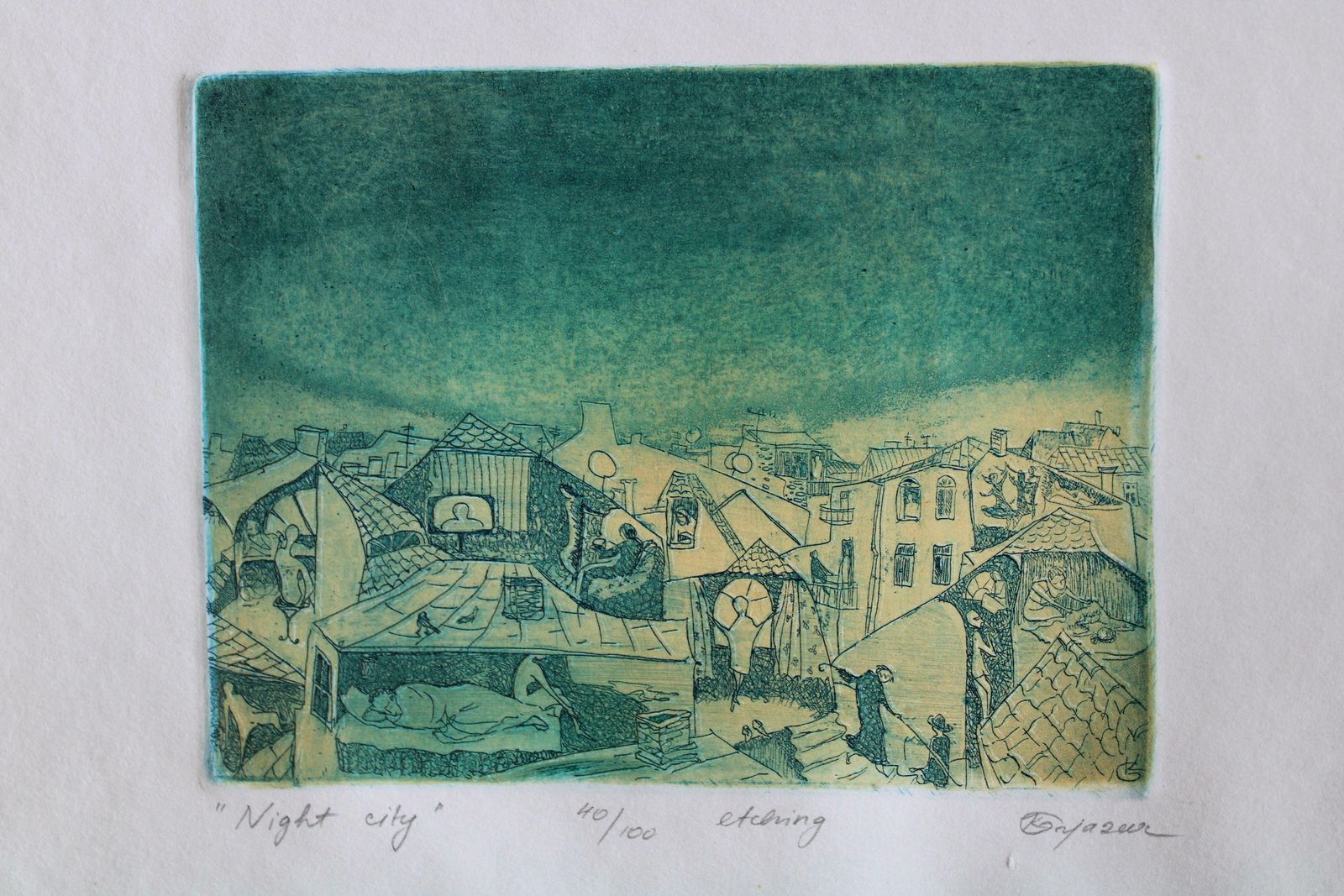 Jekaterina Gryazeva Night City 2005, Paper, Etching, 40/100 2005 photo furniture