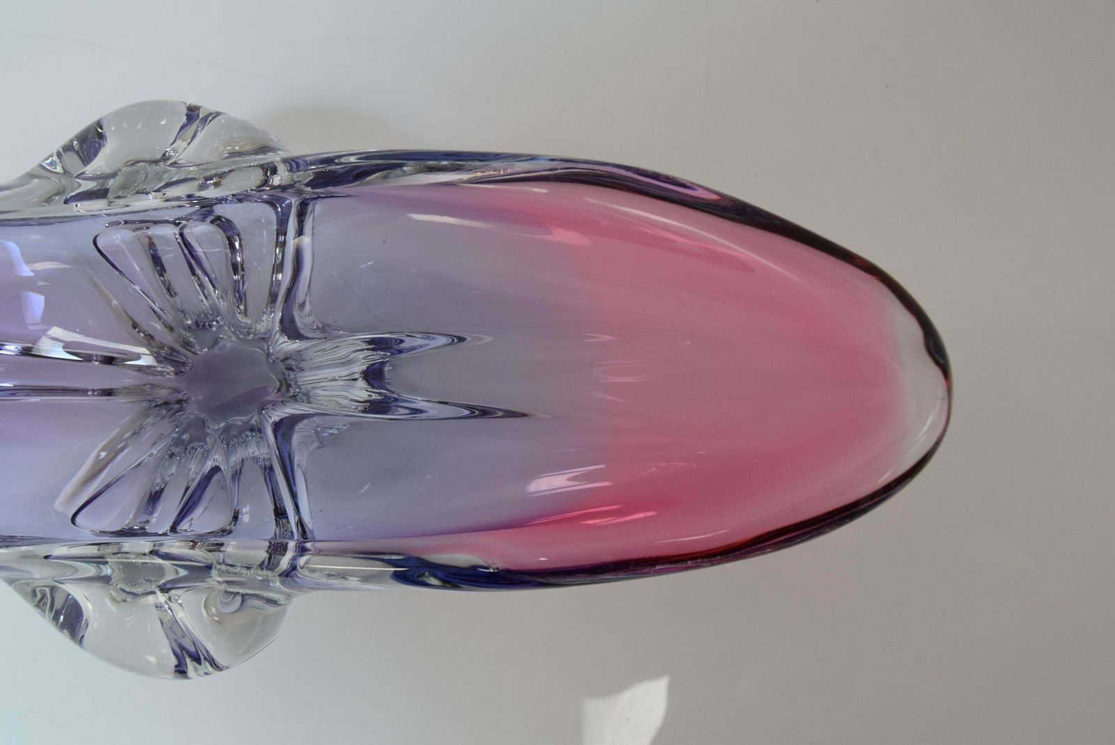 Art Glass Oblong Bowl By Josef Hospodka For Glasswork Chřibská, 1960' photo buy