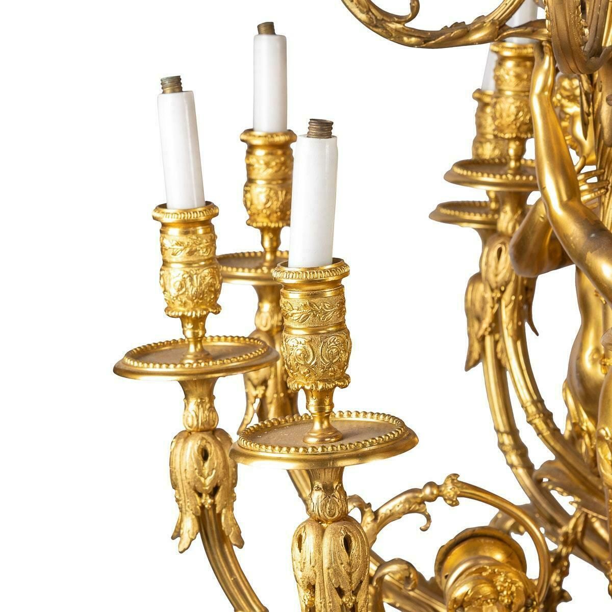 19th Century French Louis XVI Style Ormolu Twenty Seven Light Chandelier, C.1890 photo buy