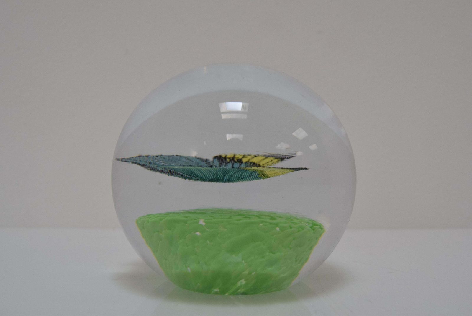 Art Glass Paperweight, Glasswork Novy Bor, 1950's. photo vintage