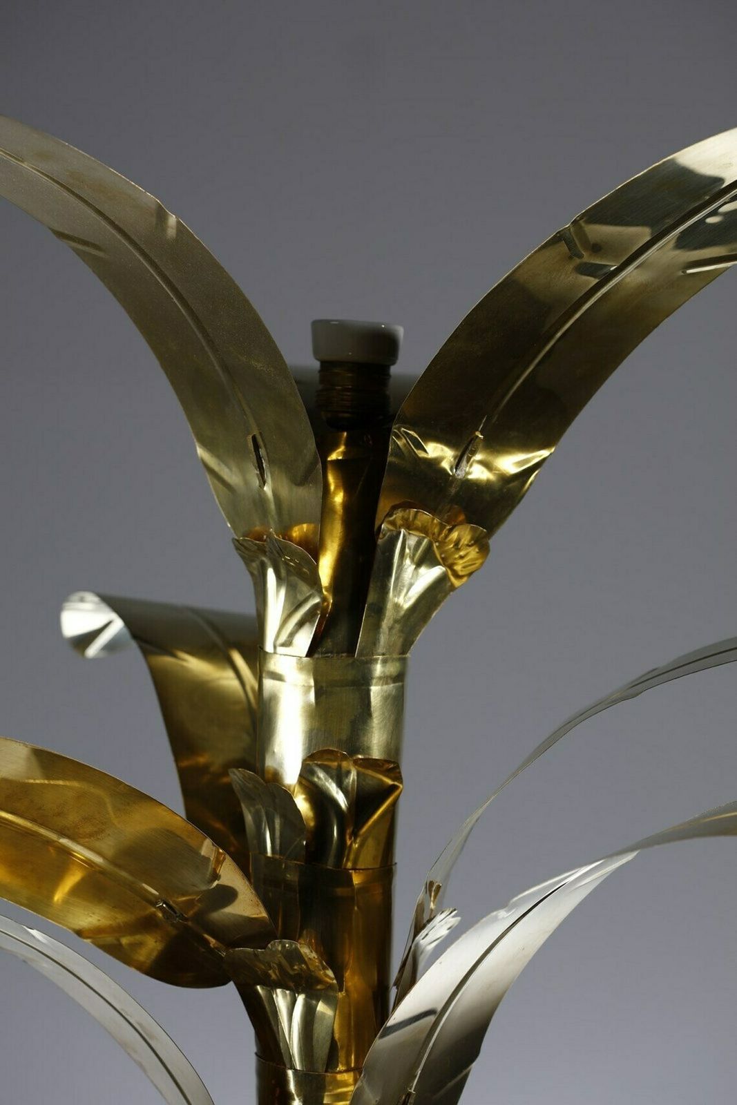 Palm Tree Brass Floor/Table Lamp, Bottega Gadda Italy, 1960 photo for sale