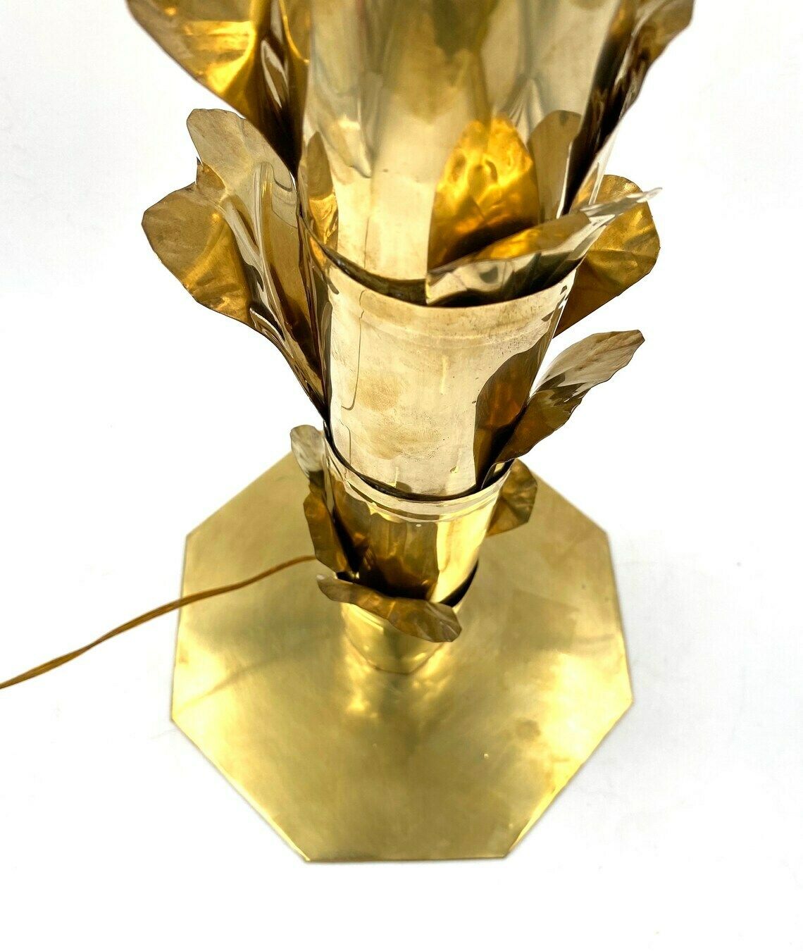 photo for sale Palm Tree Brass Floor/Table Lamp, Bottega Gadda Italy, 1960
