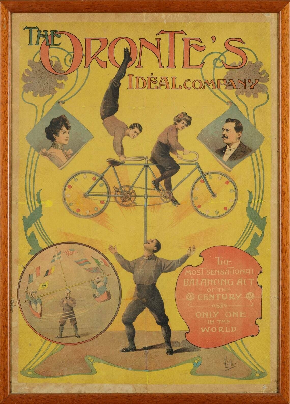 E. Löffler The Oronte's Ideal Company Framed Original Manifesto C. 1900