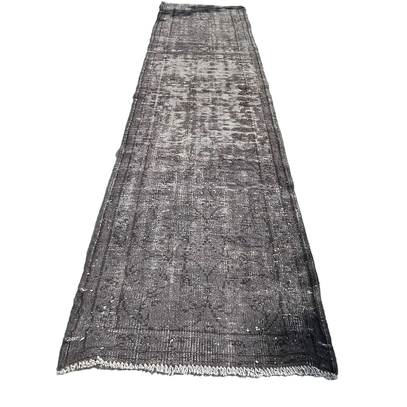 photo buy Vintage Distressed Turkish Rug , 325 X 83 Cm Wool Vintage Rug