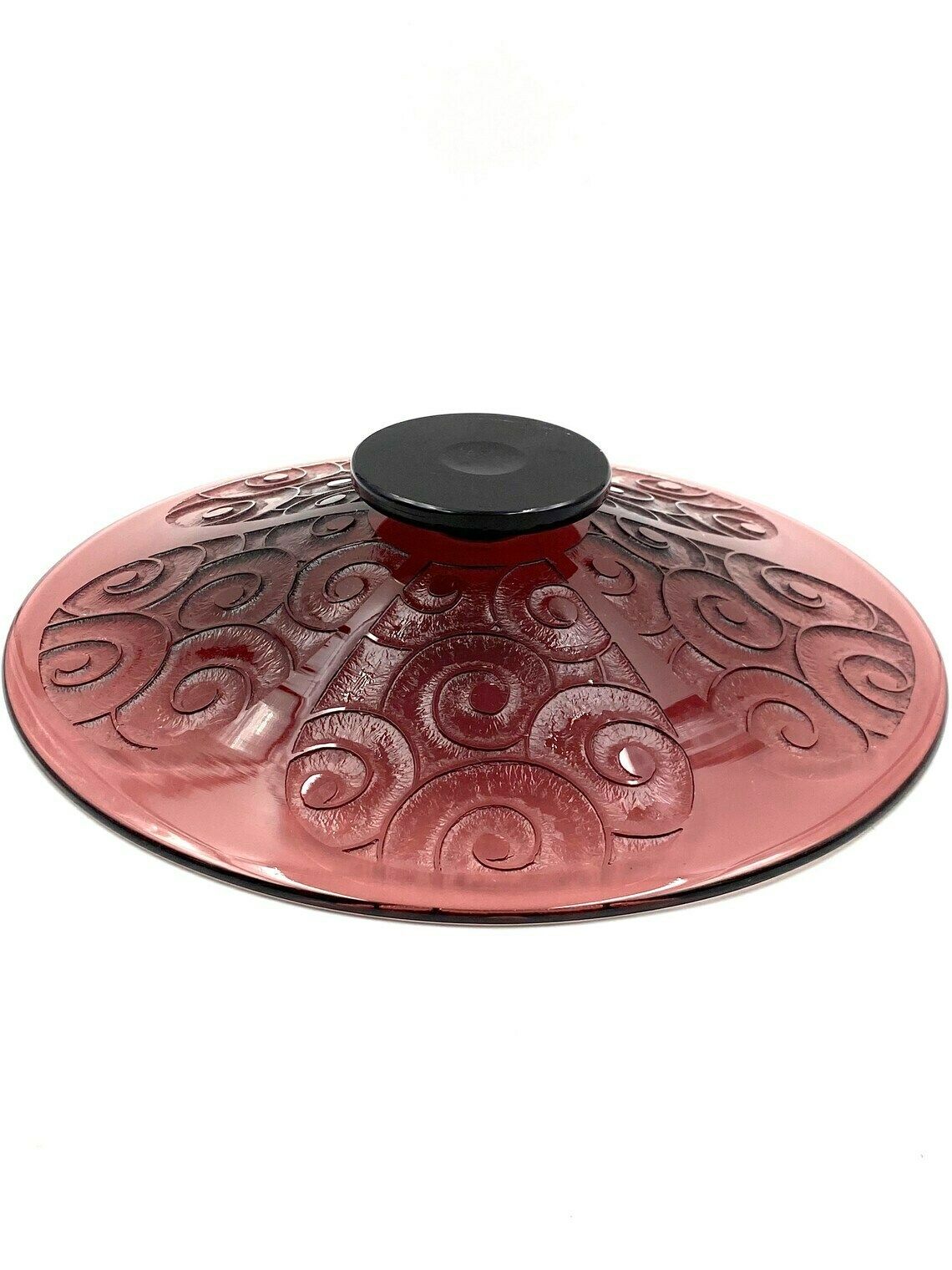 photo furniture Charles Schneider, Important Art Deco Purple Glass Centerpiece, Le Verre Francais, France 1930s